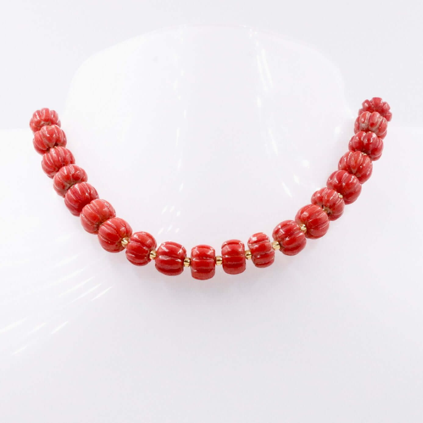 Natural Italian Coral Beaded Strand - Taj Mahal Gems