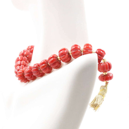 Natural Italian Coral Pumpkin Strand - Taj Mahal Gems