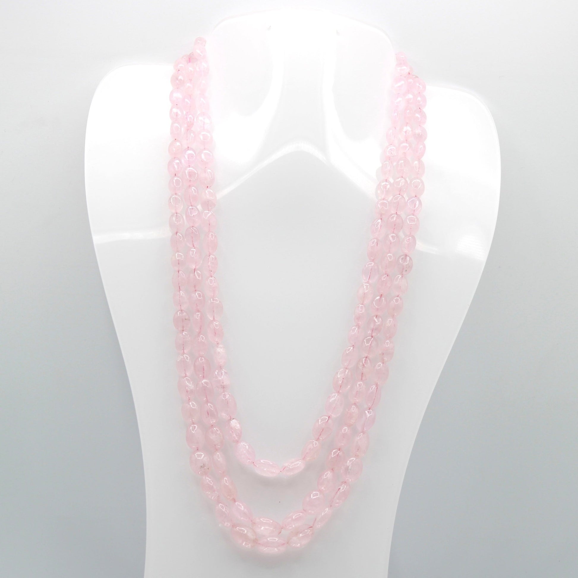Natural Morganite Beaded Necklace - Taj Mahal Gems