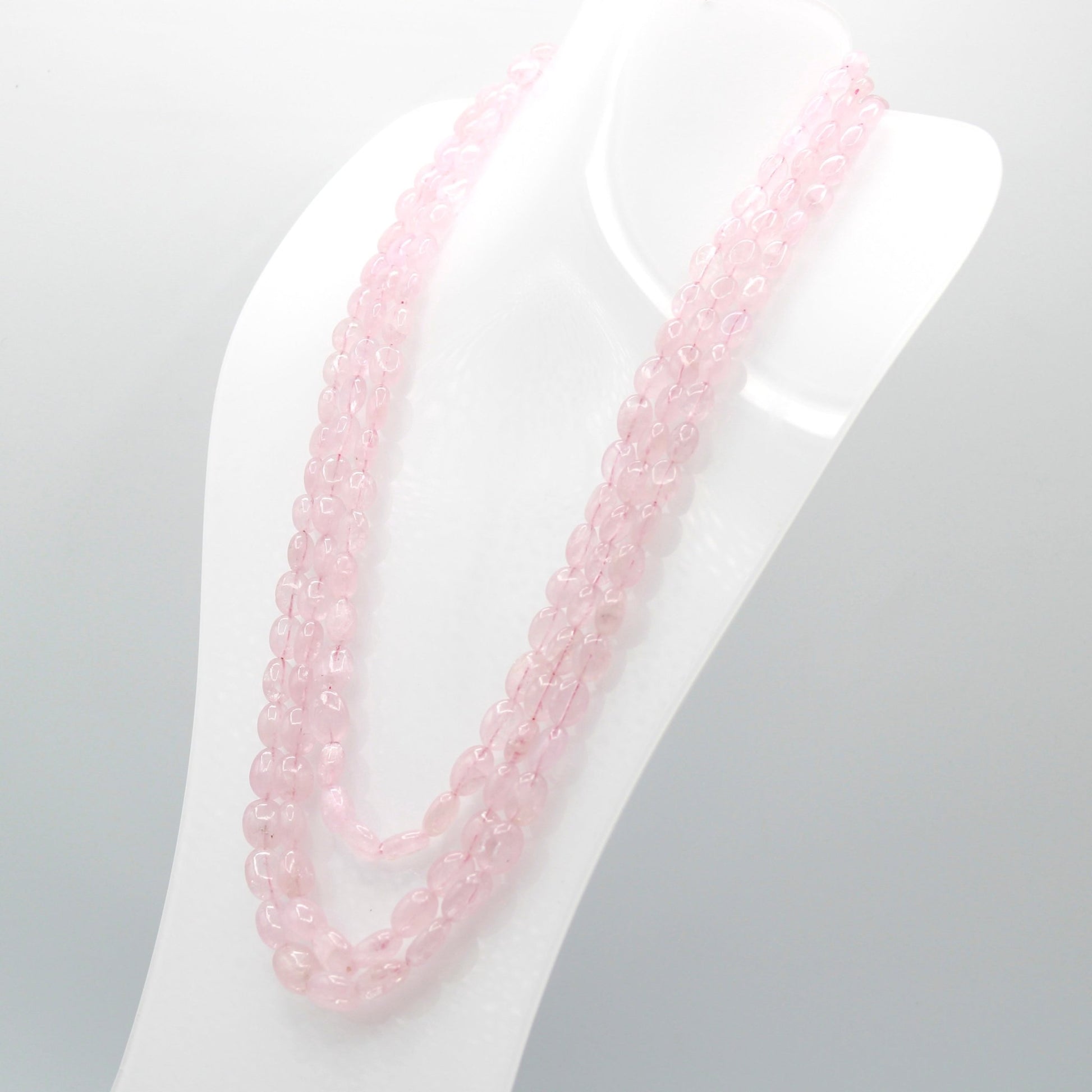 Natural Morganite Beaded Necklace - Taj Mahal Gems