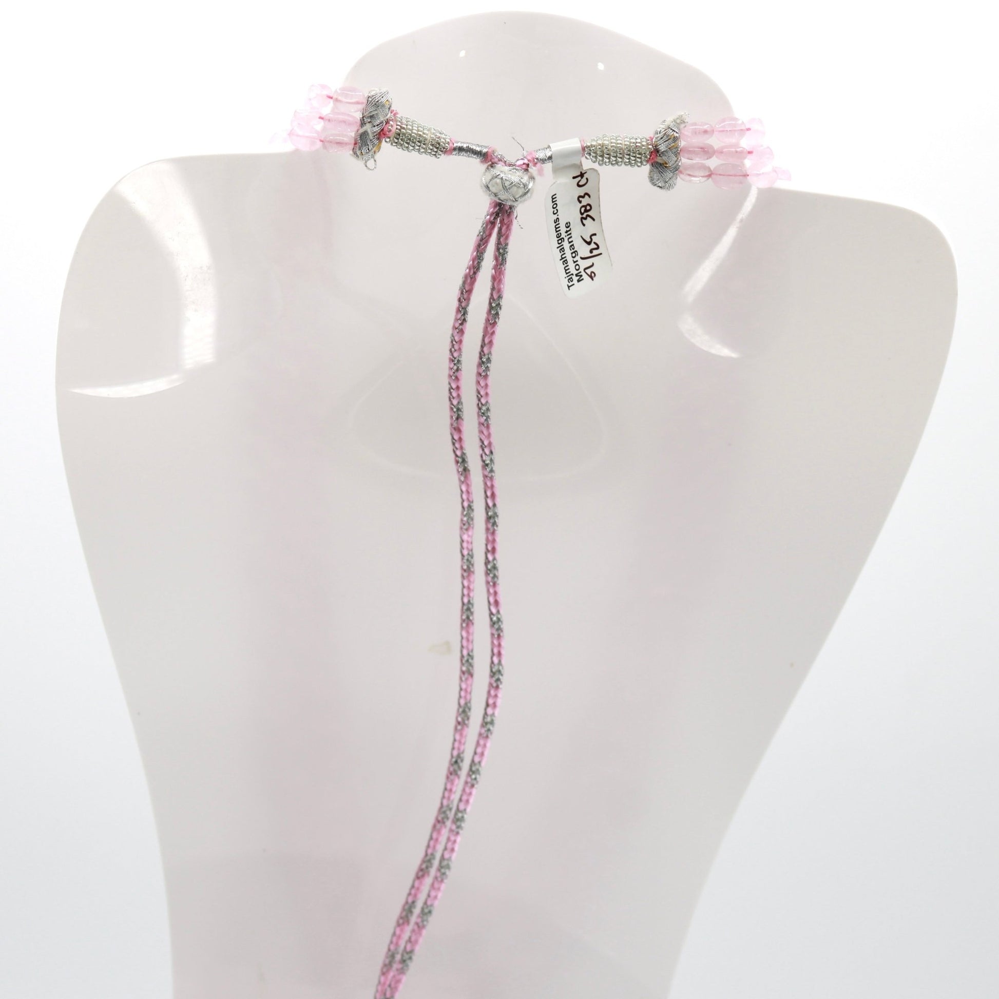 Natural Morganite Beaded Necklace - Taj Mahal Gems