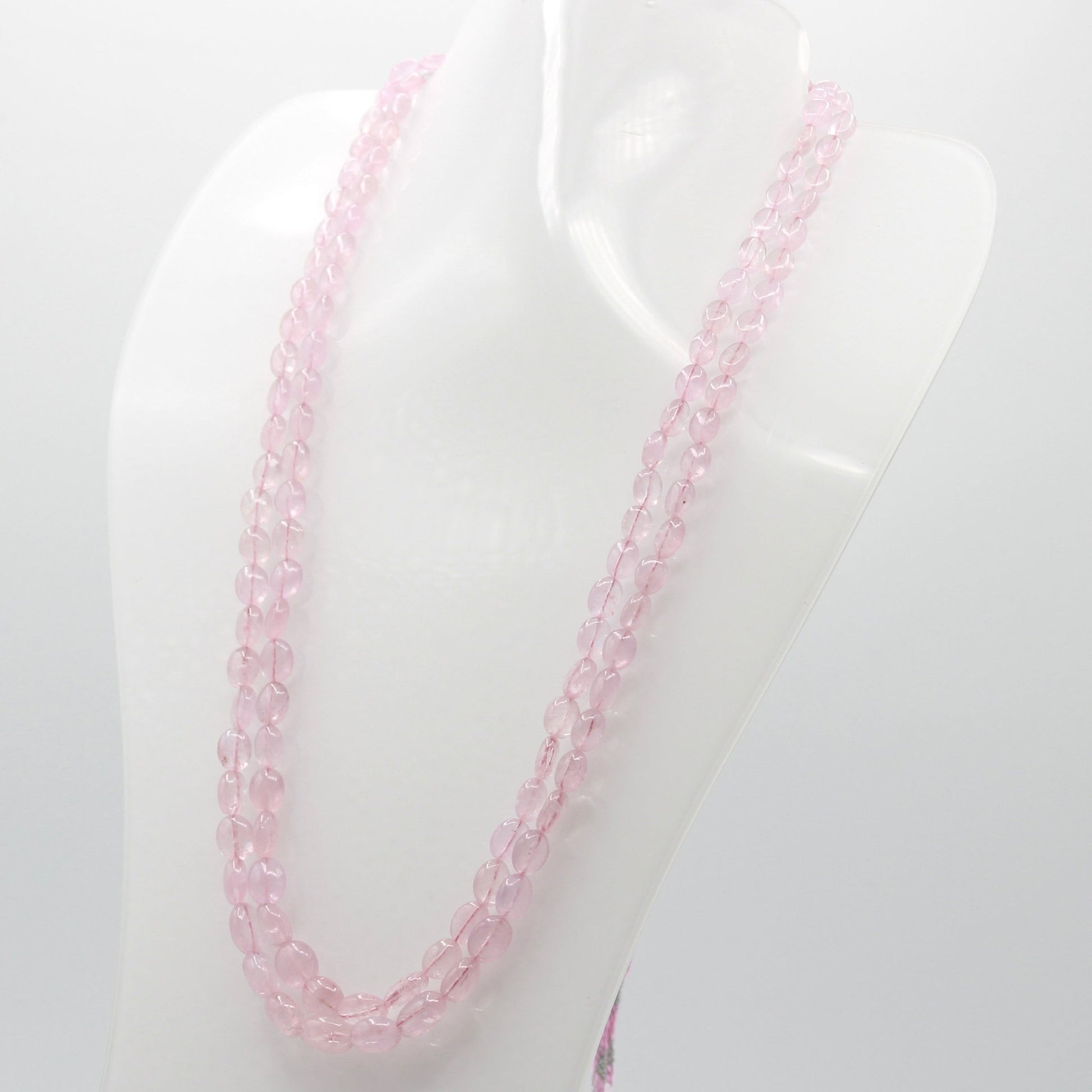 Natural Morganite Beaded Necklace - Taj Mahal Gems