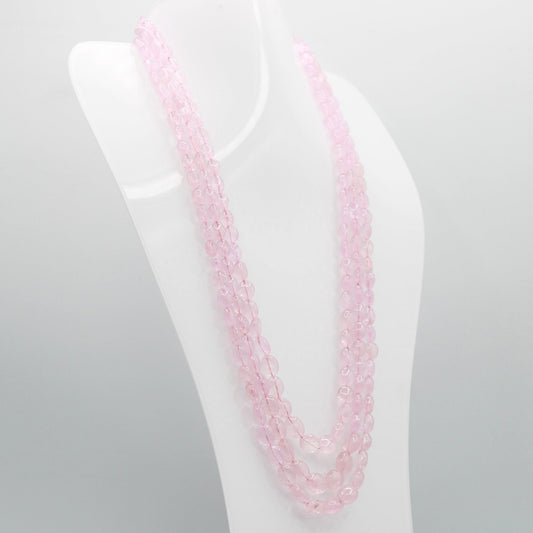 Natural Morganite Beaded Necklace - Taj Mahal Gems