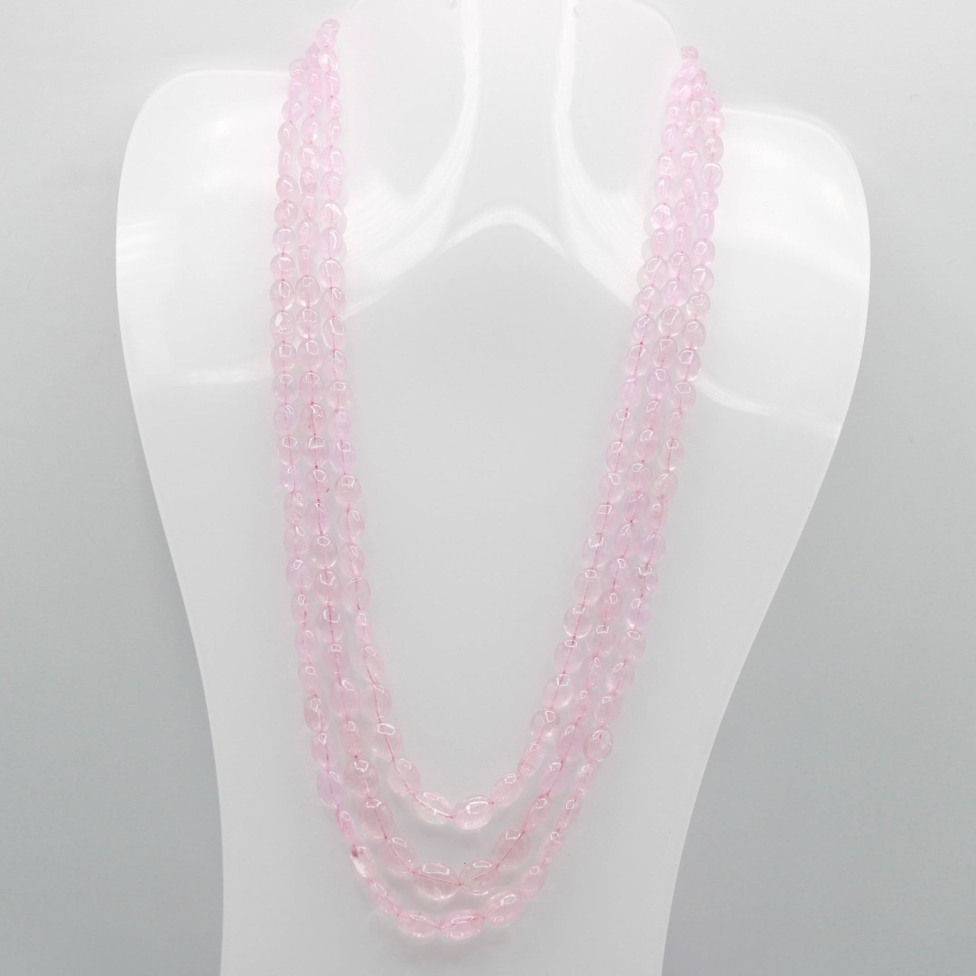 Natural Morganite Beaded Necklace - Taj Mahal Gems