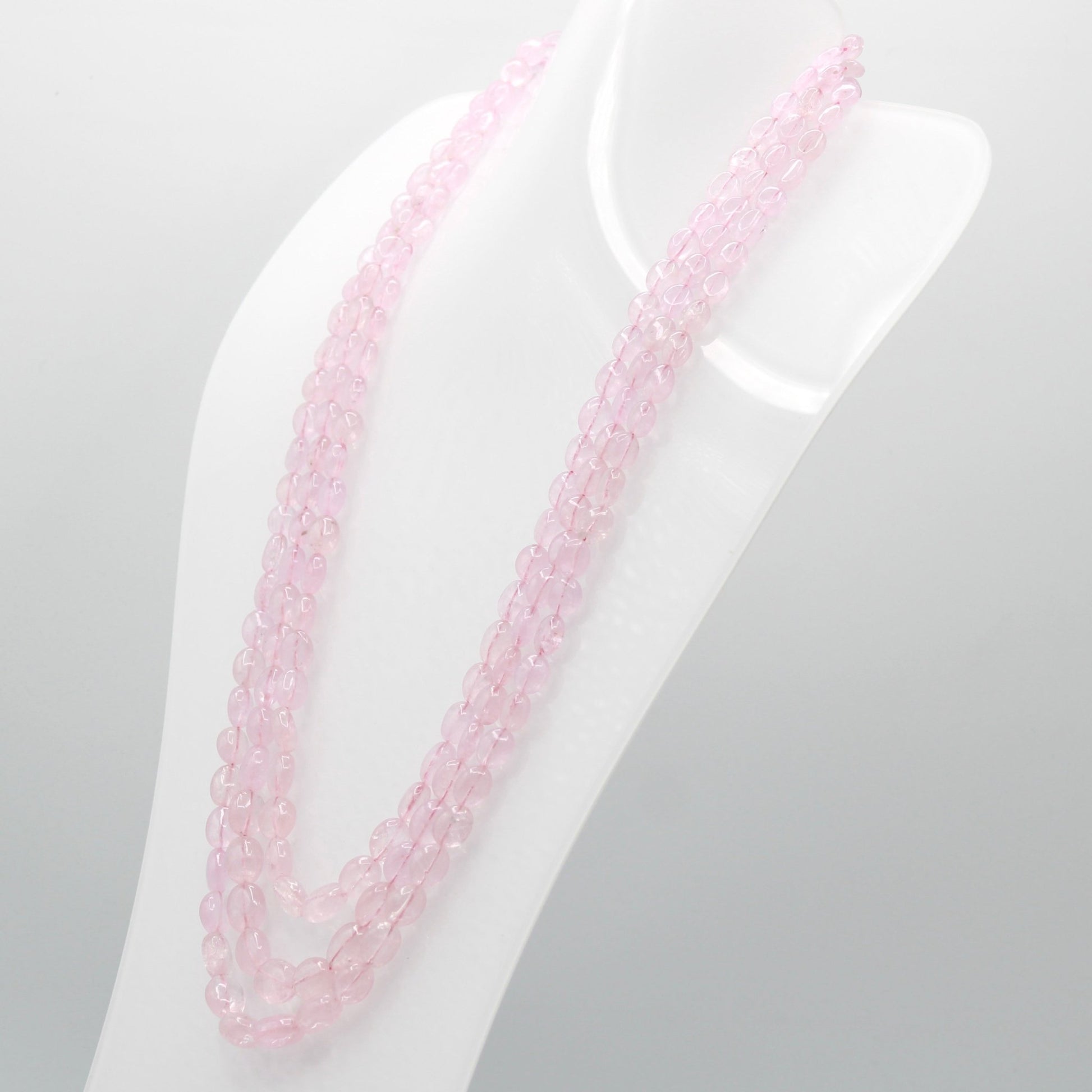 Natural Morganite Beaded Necklace - Taj Mahal Gems
