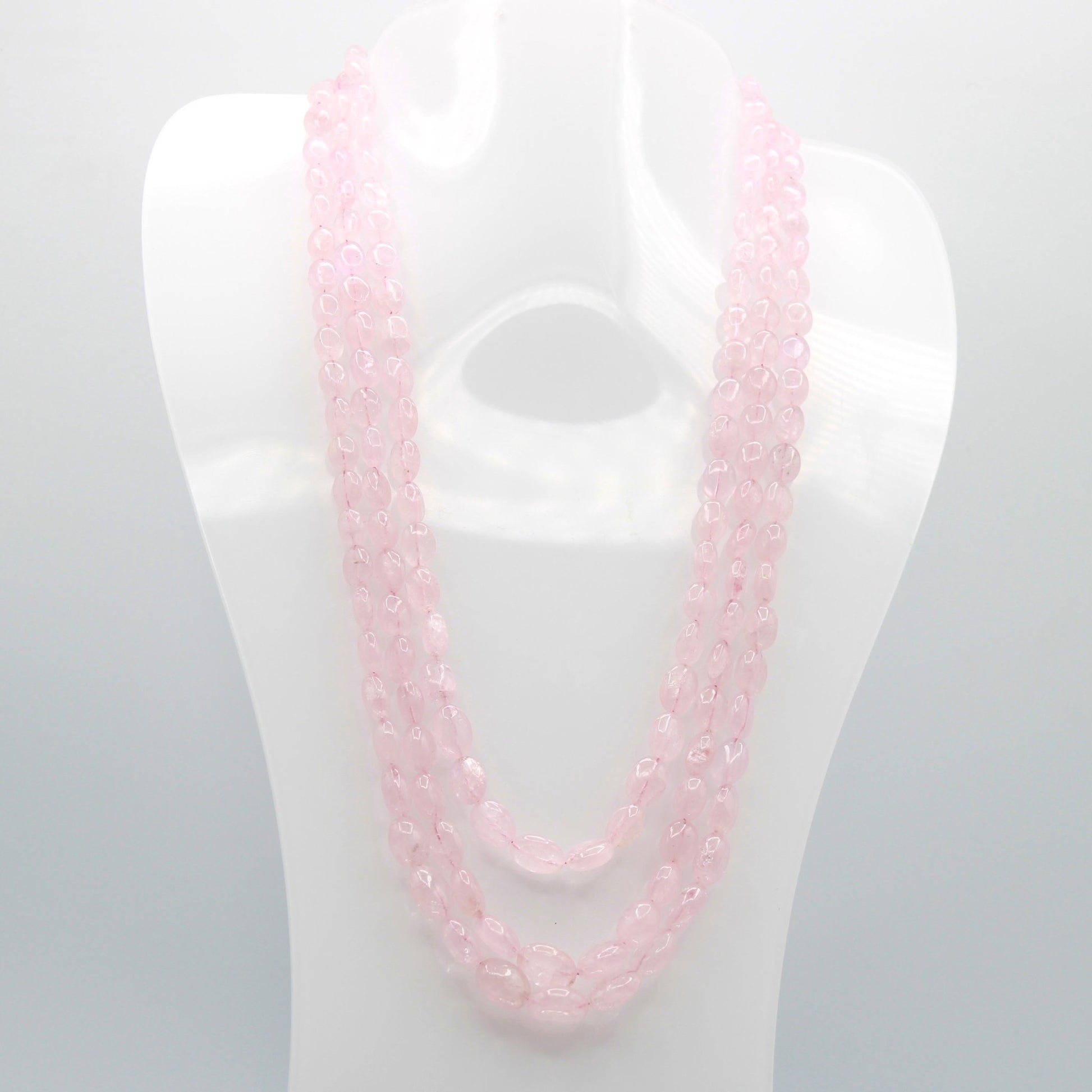 Natural Morganite Beaded Necklace - Taj Mahal Gems