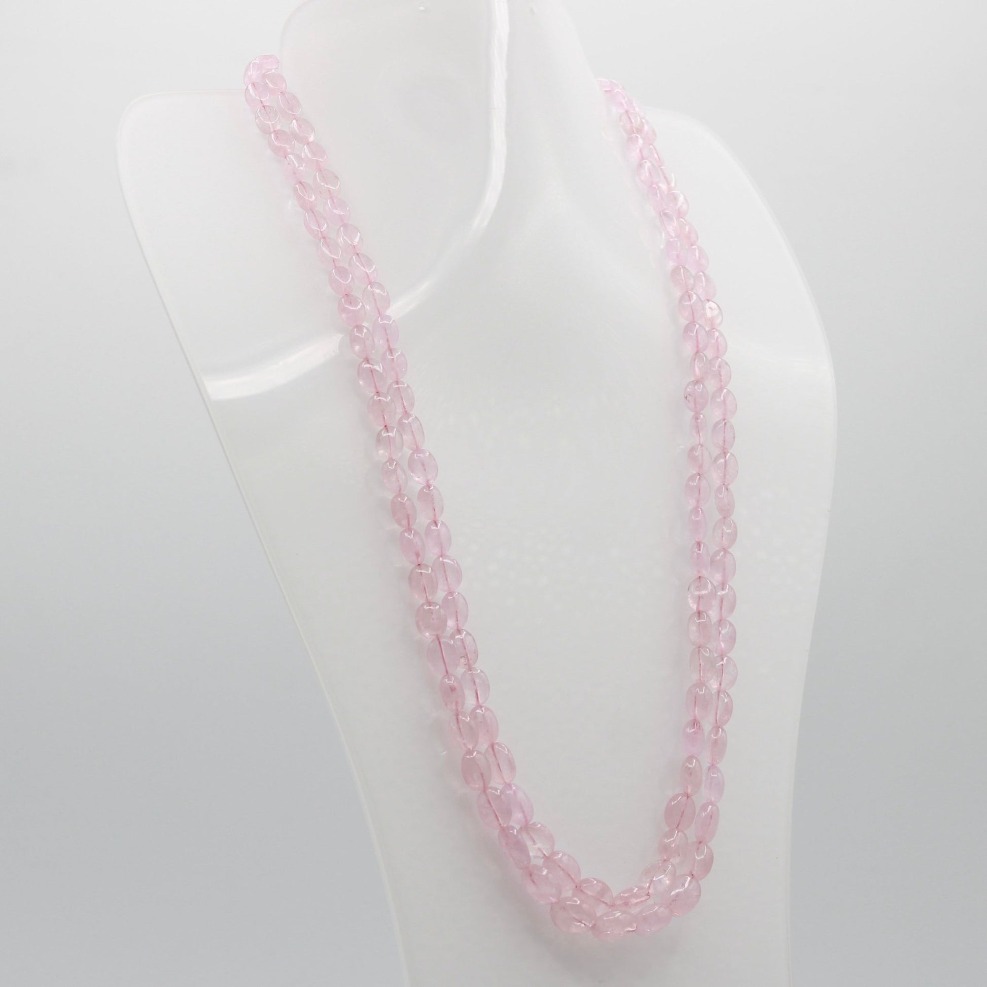 Natural Morganite Beaded Necklace - Taj Mahal Gems
