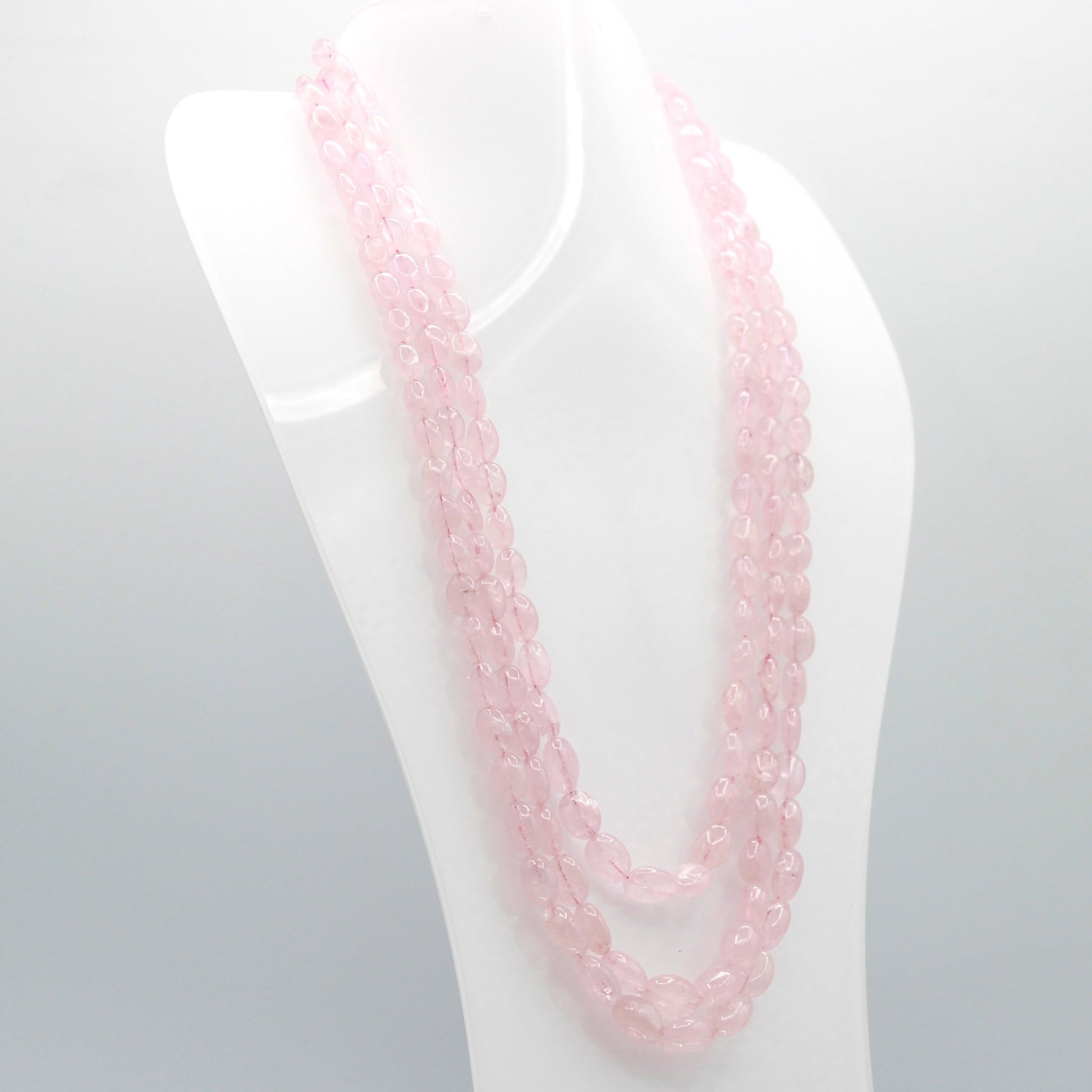 Natural Morganite Beaded Necklace - Taj Mahal Gems