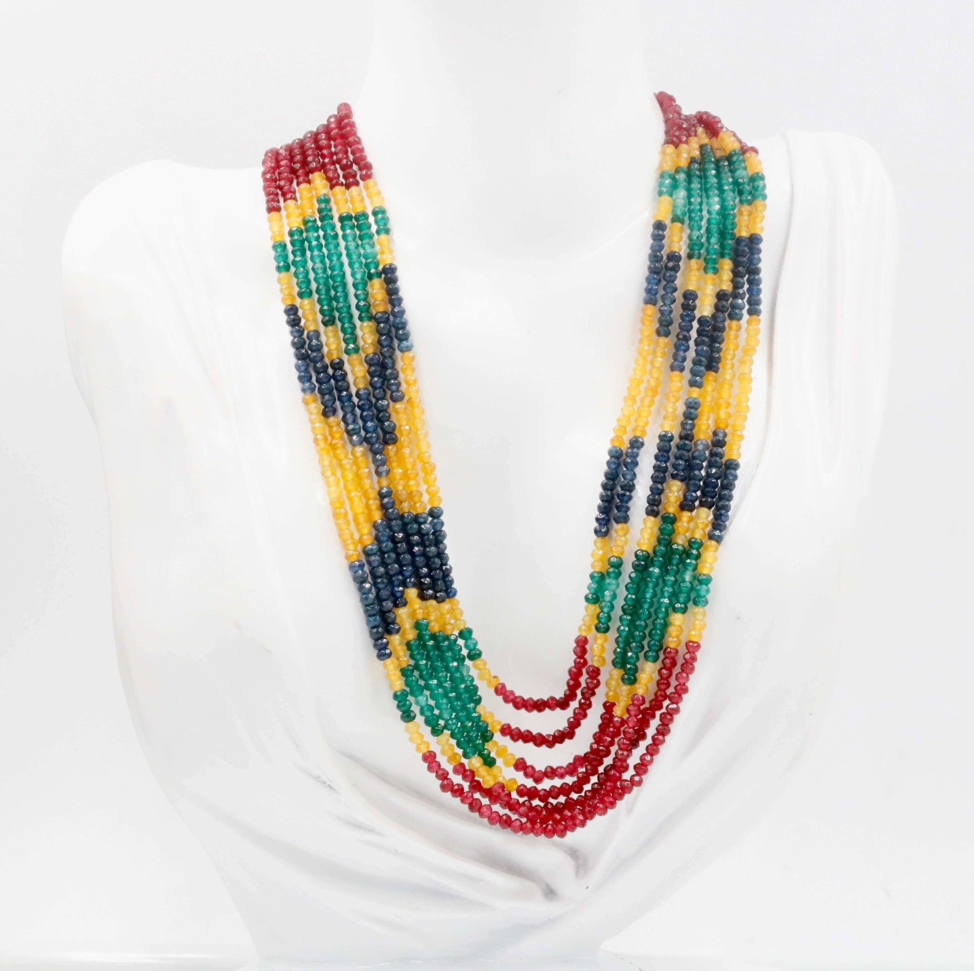 Natural Multi - color Quartz Necklace - Taj Mahal Gems