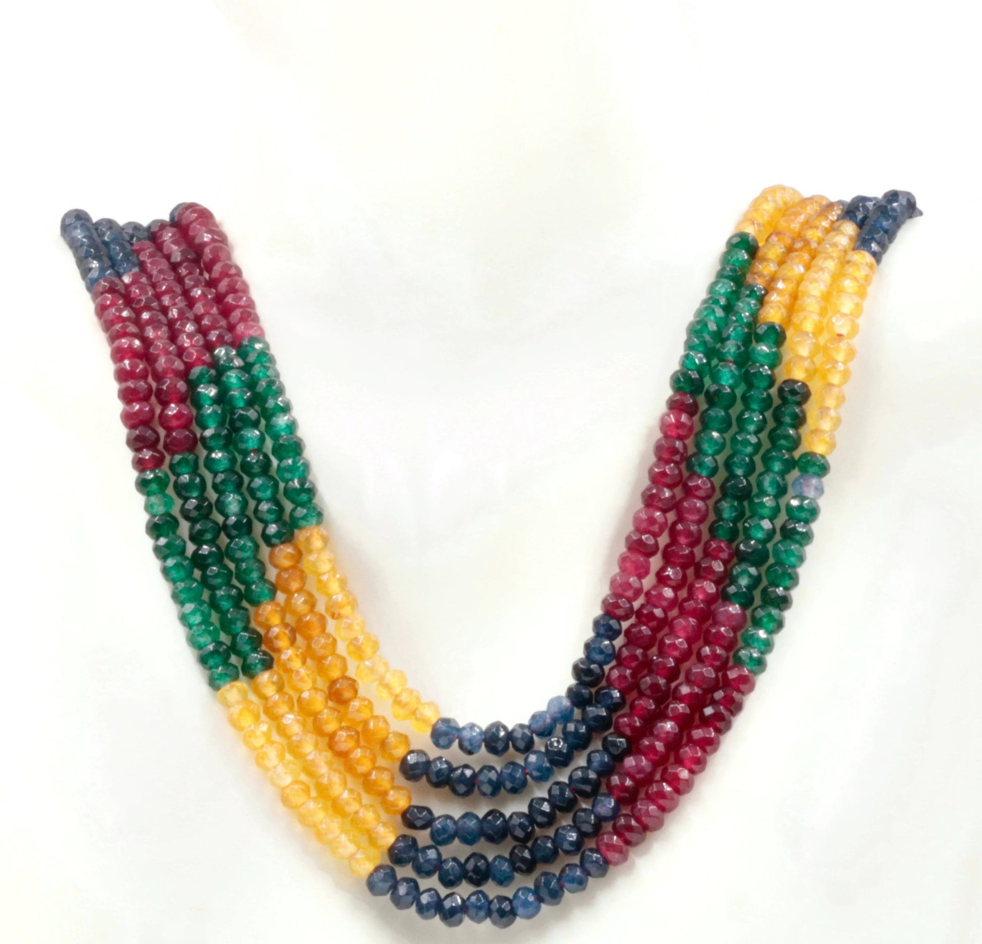 Natural Multicolor Quartz Beads Strand - Taj Mahal Gems