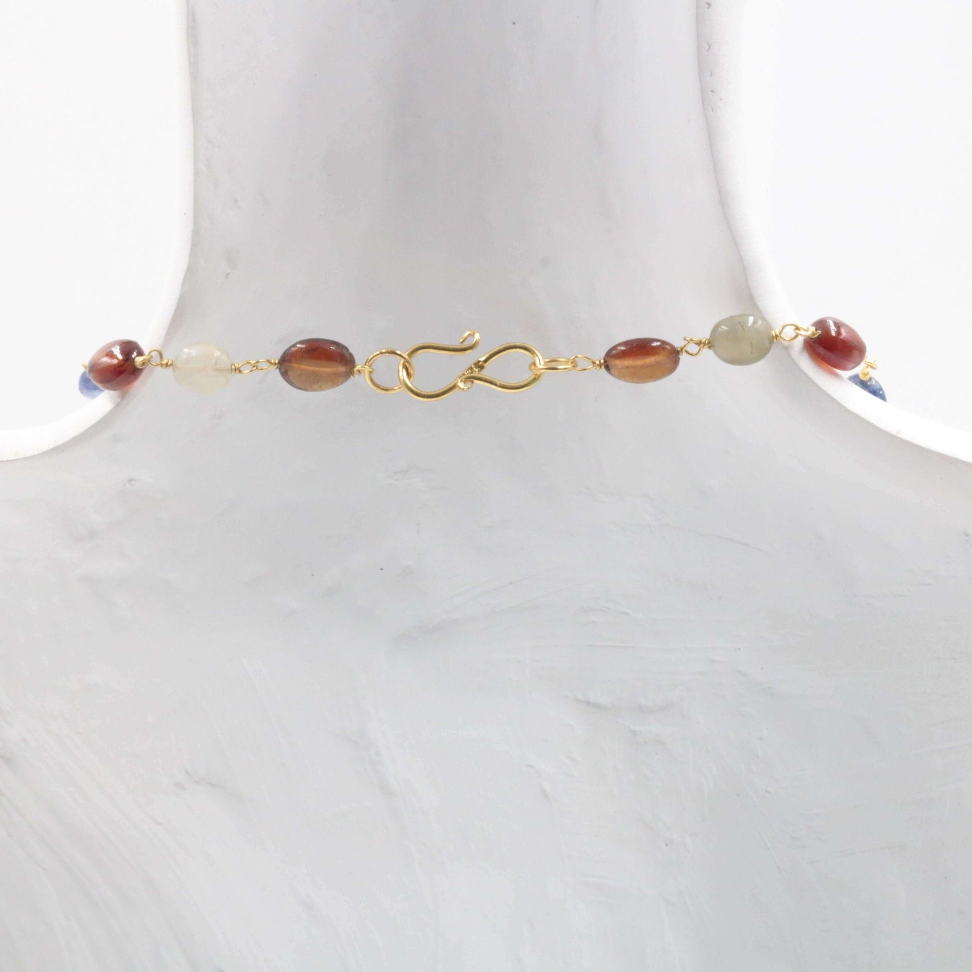 Natural Navratna Necklace - Taj Mahal Gems