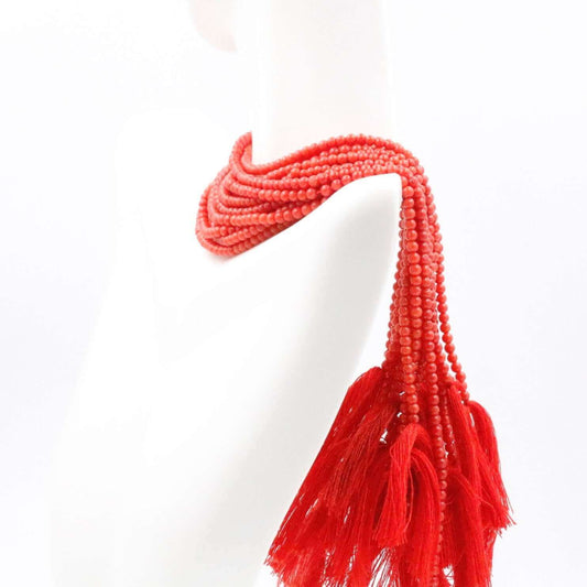 Natural Orange Coral Beads Strand - Taj Mahal Gems