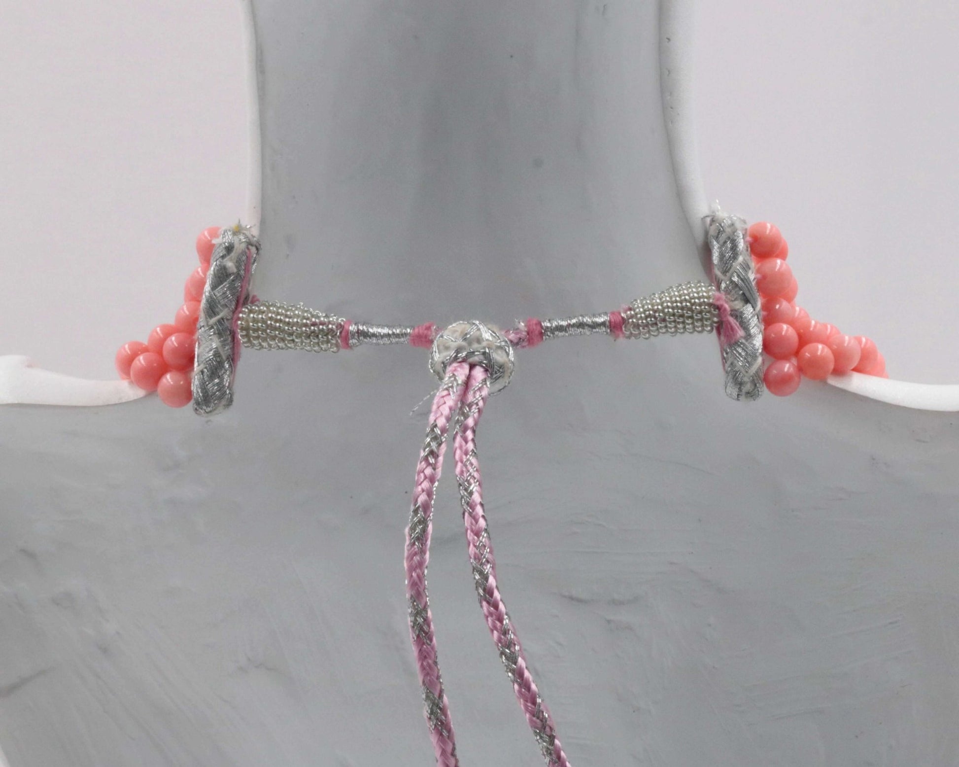 Natural Pink Coral Beaded Necklace - Taj Mahal Gems