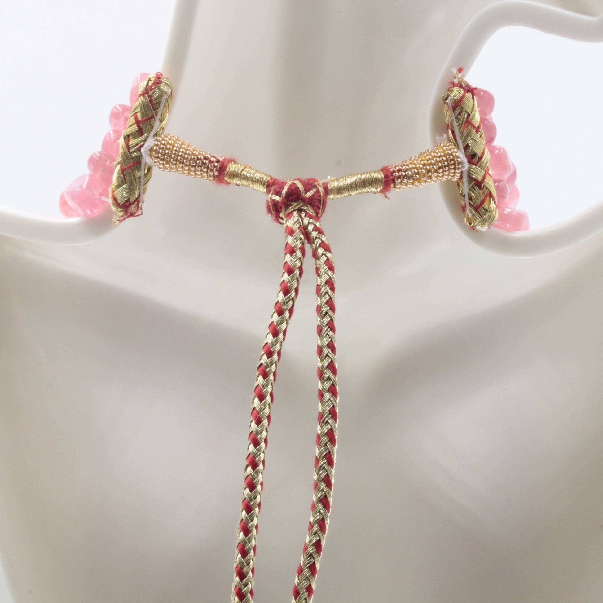 Natural Pink Quartz Multi - Strand Necklace - Taj Mahal Gems