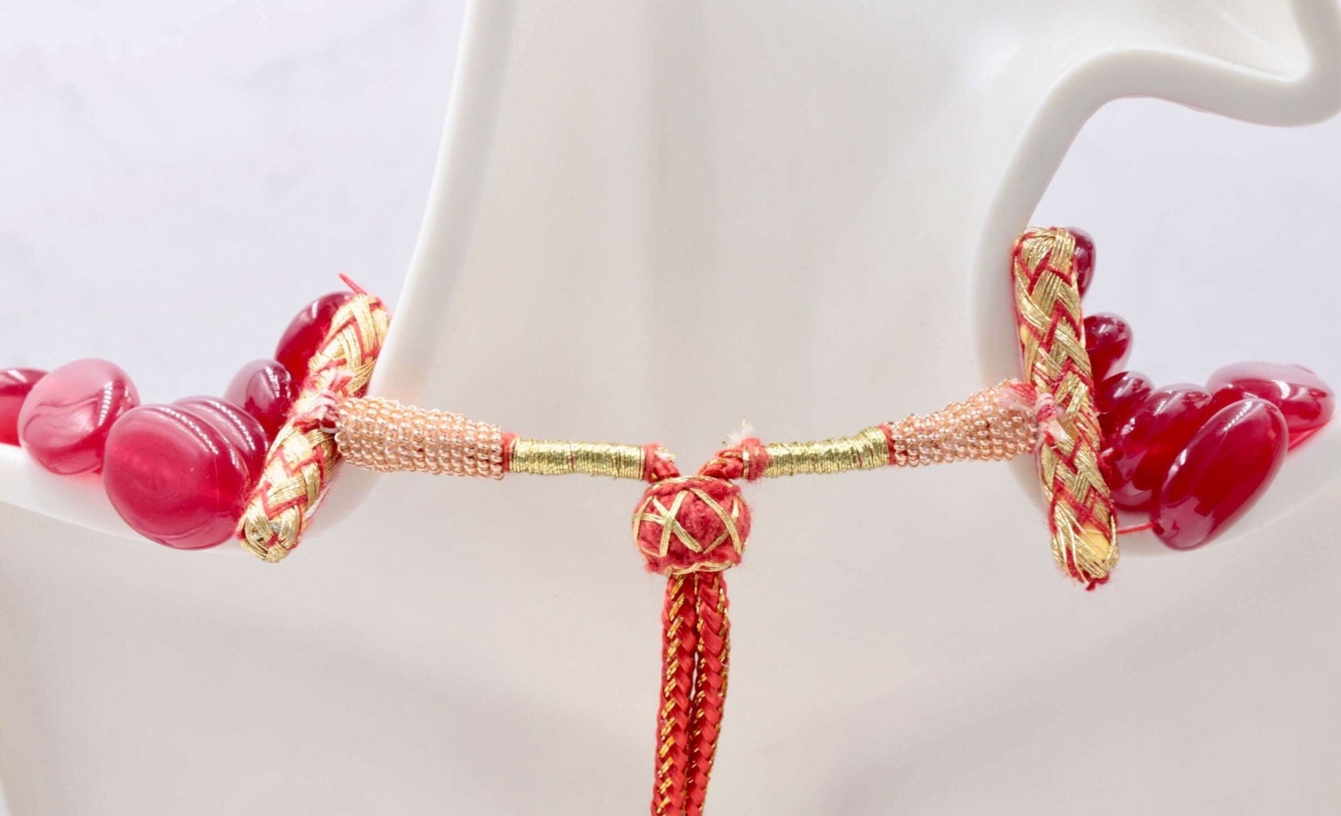 Natural Red Quartz Beads Necklace - Taj Mahal Gems