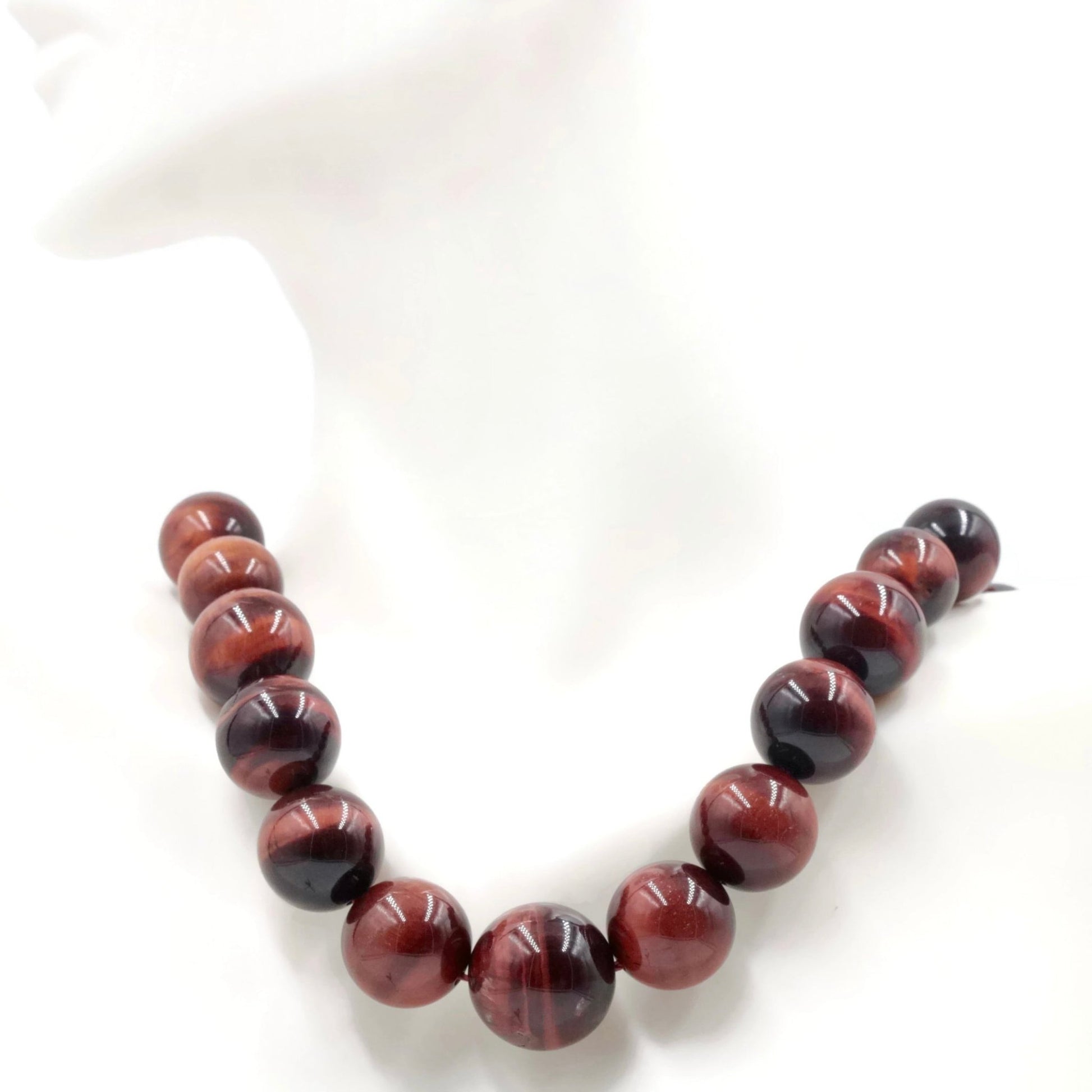 Natural Red Tiger's Eye Beads Strand - Taj Mahal Gems