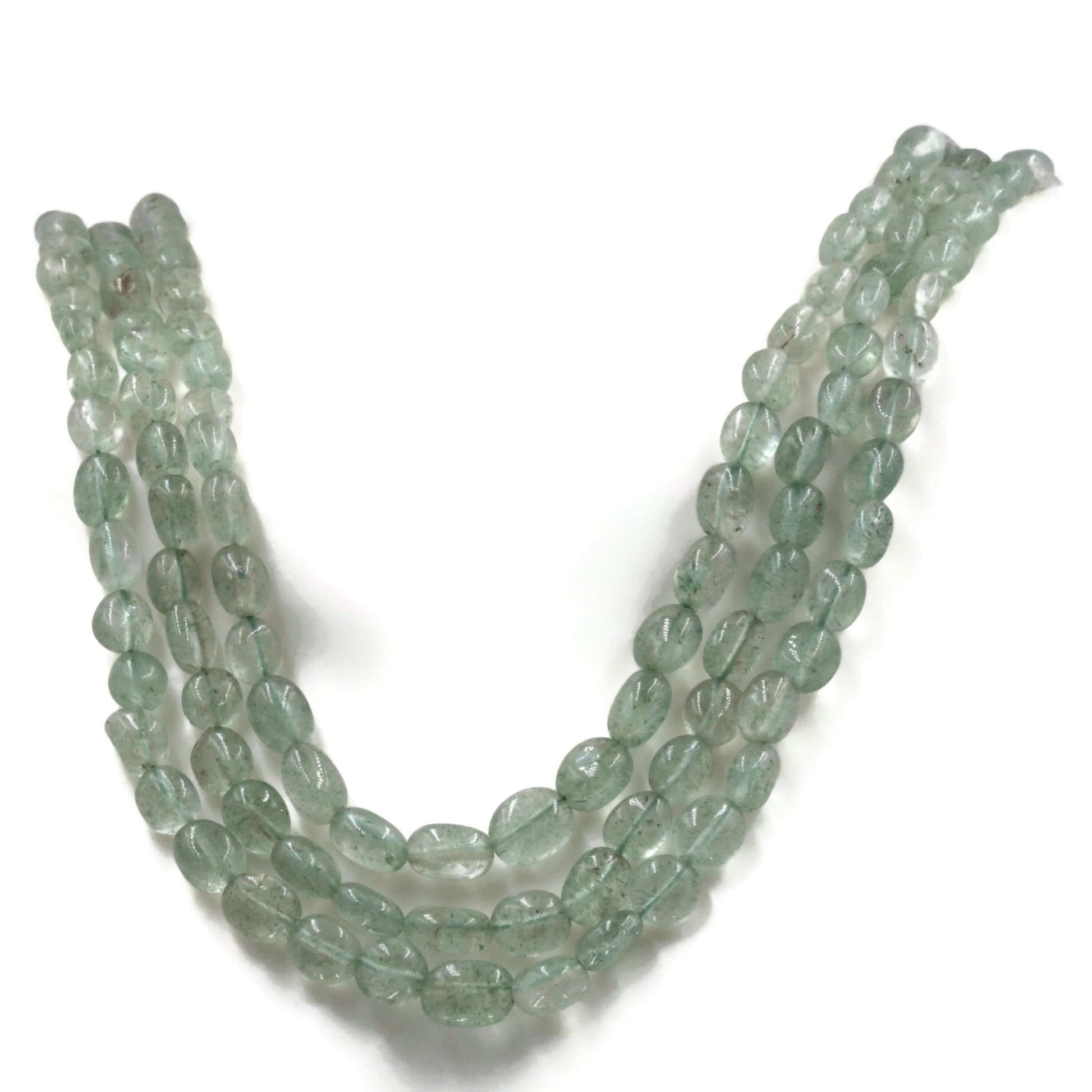 Natural Russian Emerald Aventurine Quartz Necklace - Taj Mahal Gems
