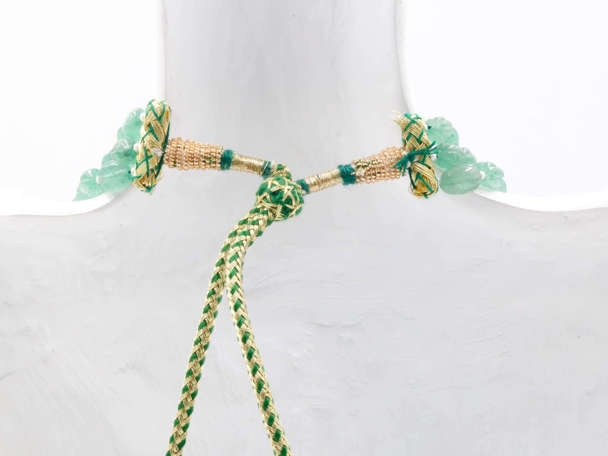 Natural Russian Emerald Pumpkin Beads Necklace - Taj Mahal Gems