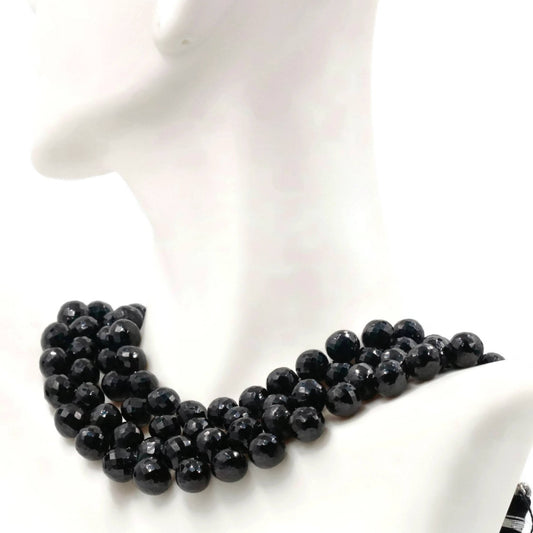 Natural Spinel Black Onion Drops Strands - Taj Mahal Gems