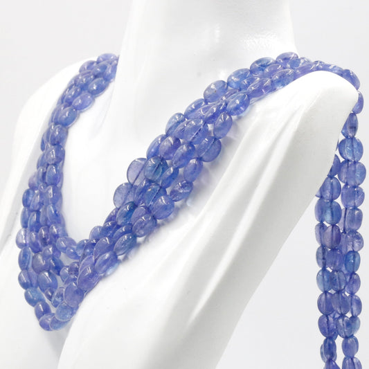 Natural Tanzanite Beaded Necklace - Taj Mahal Gems