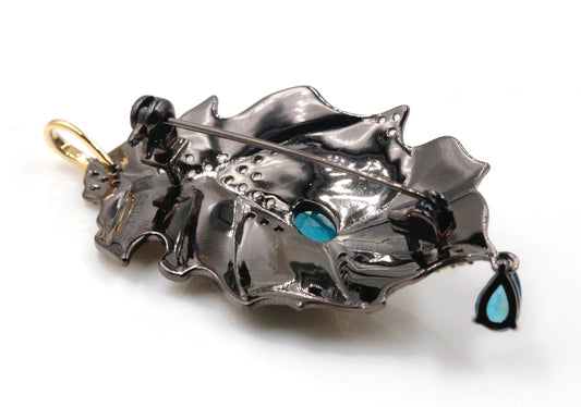 Natural Topaz Leaf Pendant - Taj Mahal Gems