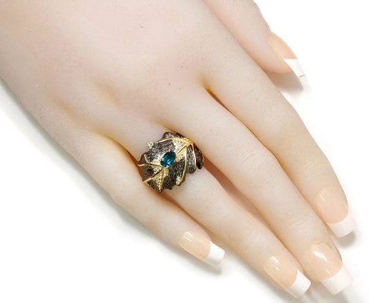 Natural Topaz Leaf Ring - Taj Mahal Gems