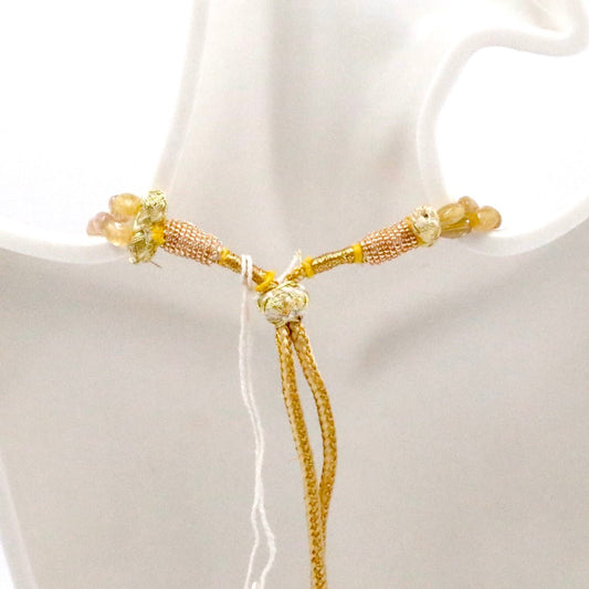 Natural Yellow Sapphire Beaded Necklace - Taj Mahal Gems