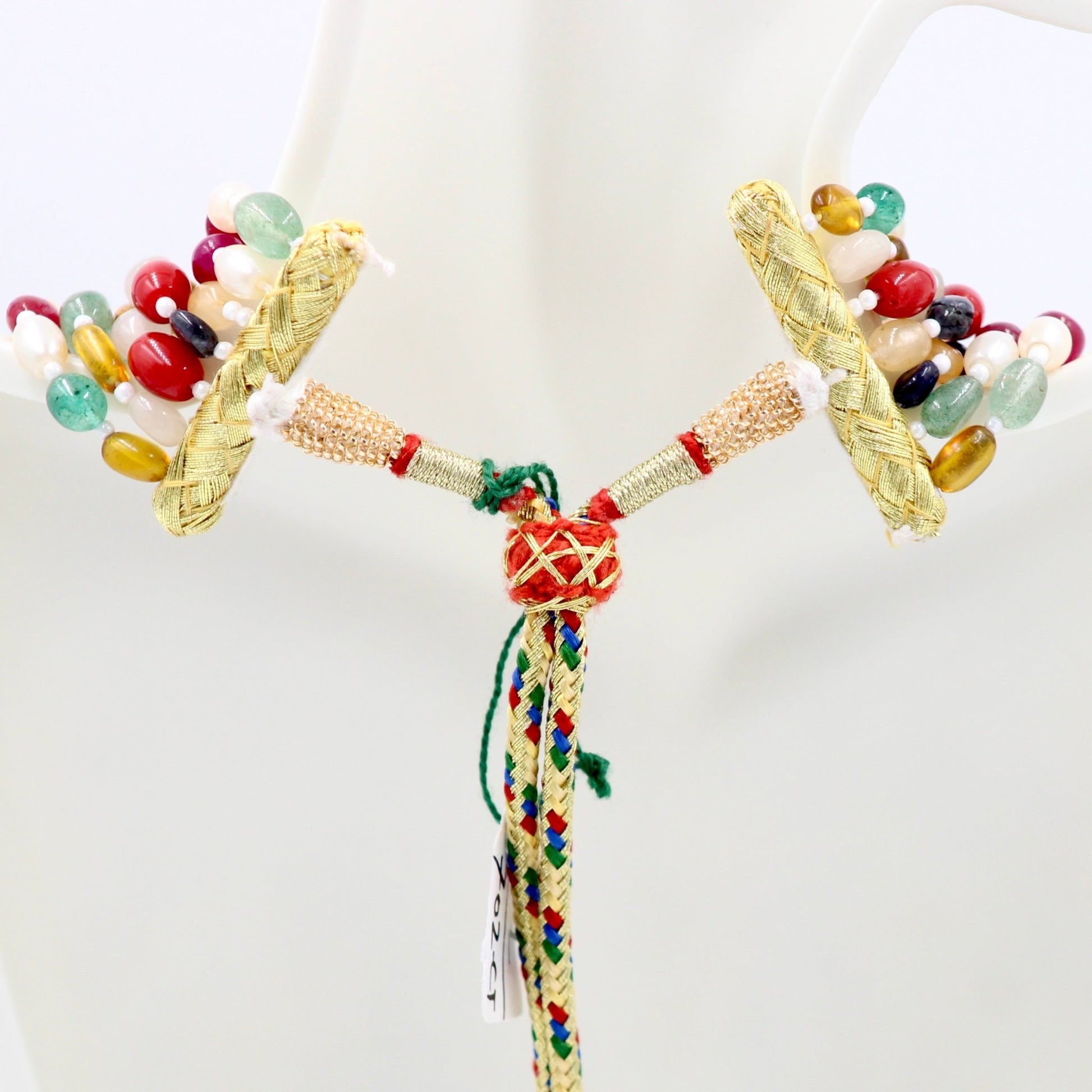 Navrathna Beaded Necklace - Taj Mahal Gems