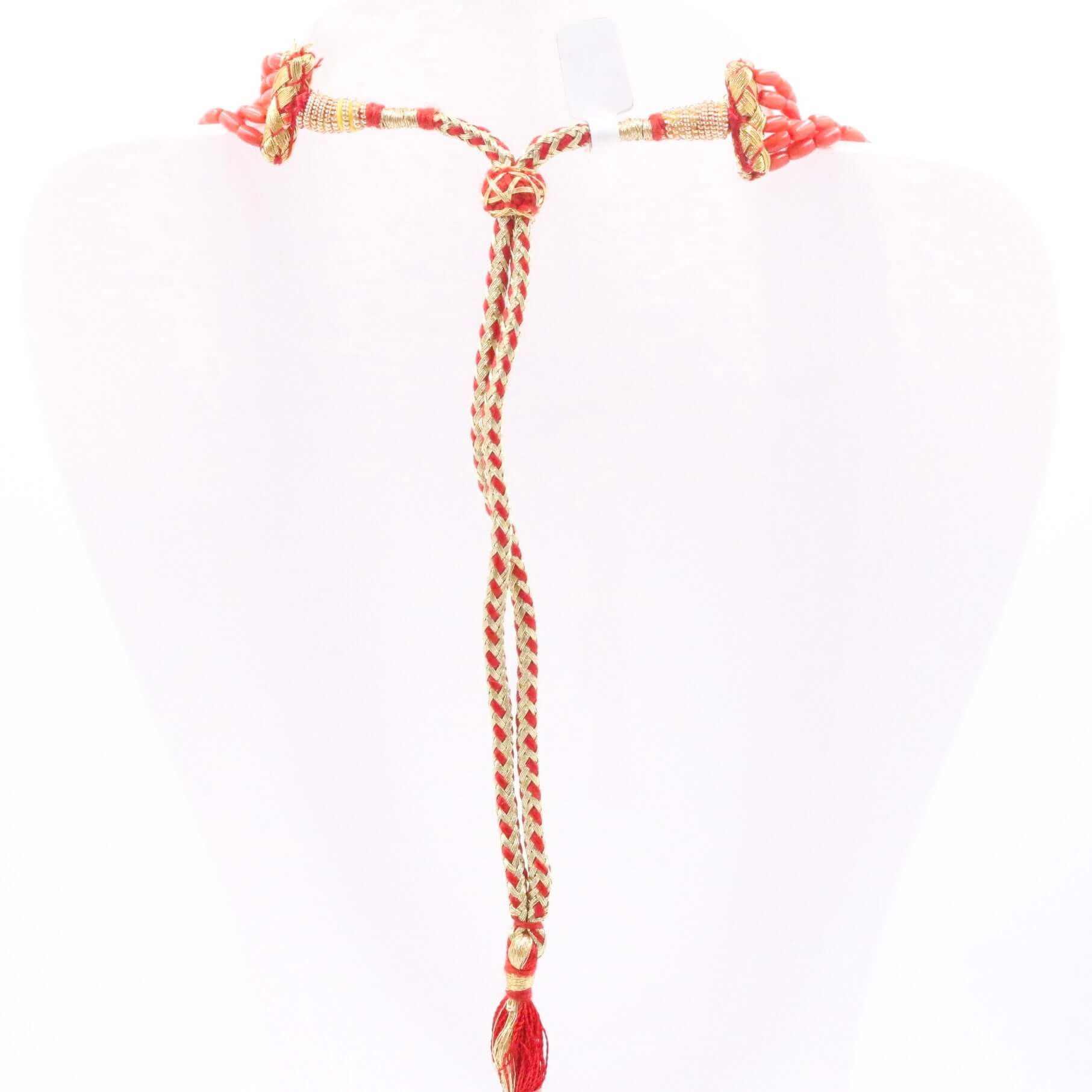 Orange Coral Gemstone Necklace - Taj Mahal Gems