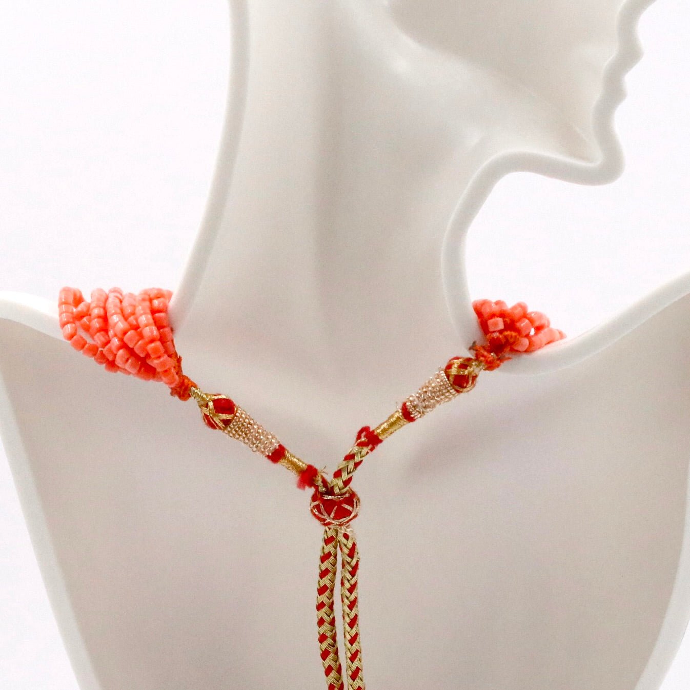 Orange Coral Necklace - Taj Mahal Gems