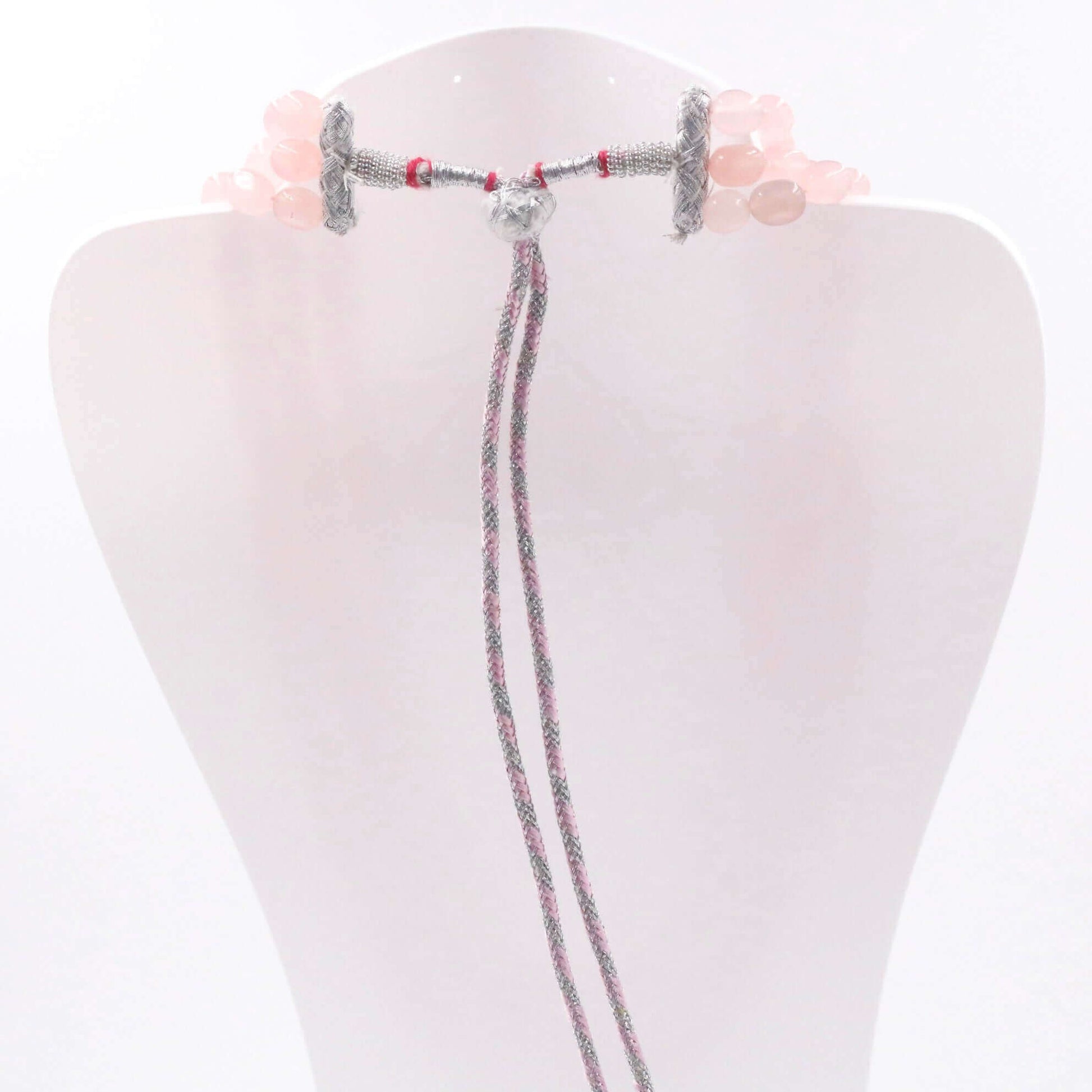 Peach Quartz Beaded Necklace - Taj Mahal Gems