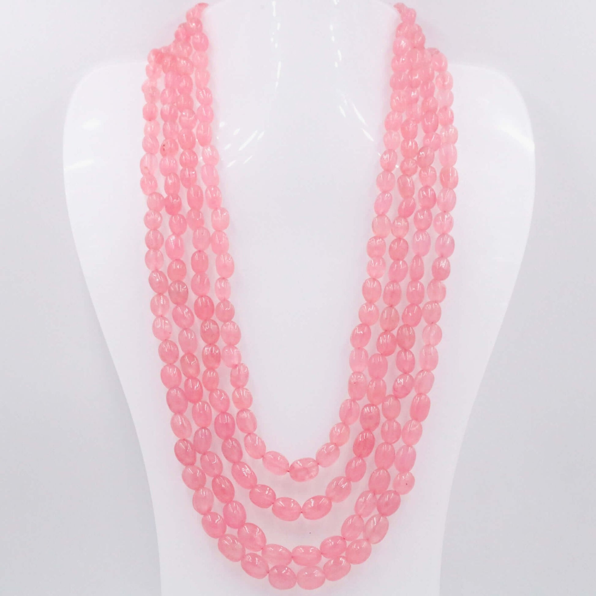Peach Quartz Beaded Necklace - Taj Mahal Gems