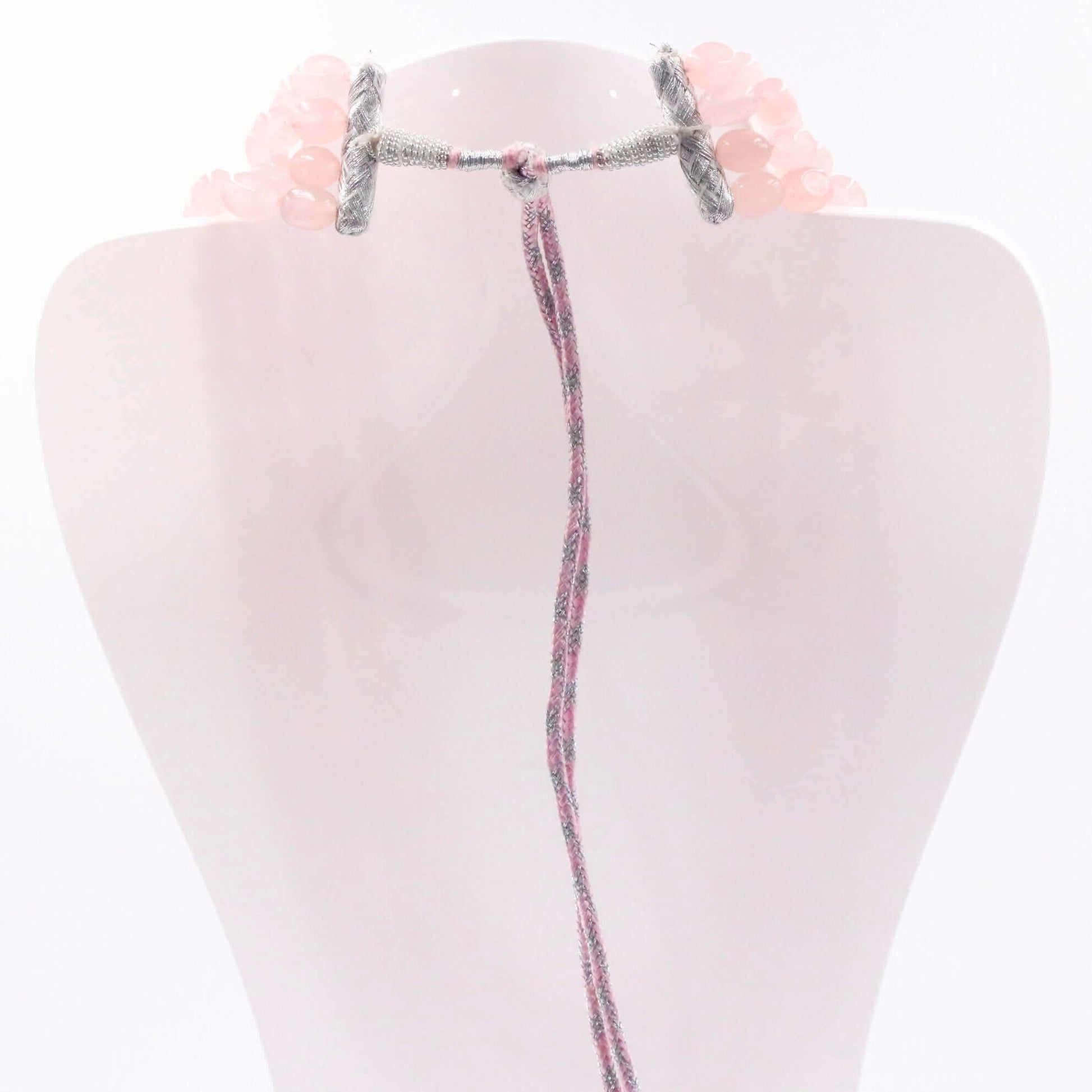 Peach Quartz Beaded Necklace - Taj Mahal Gems