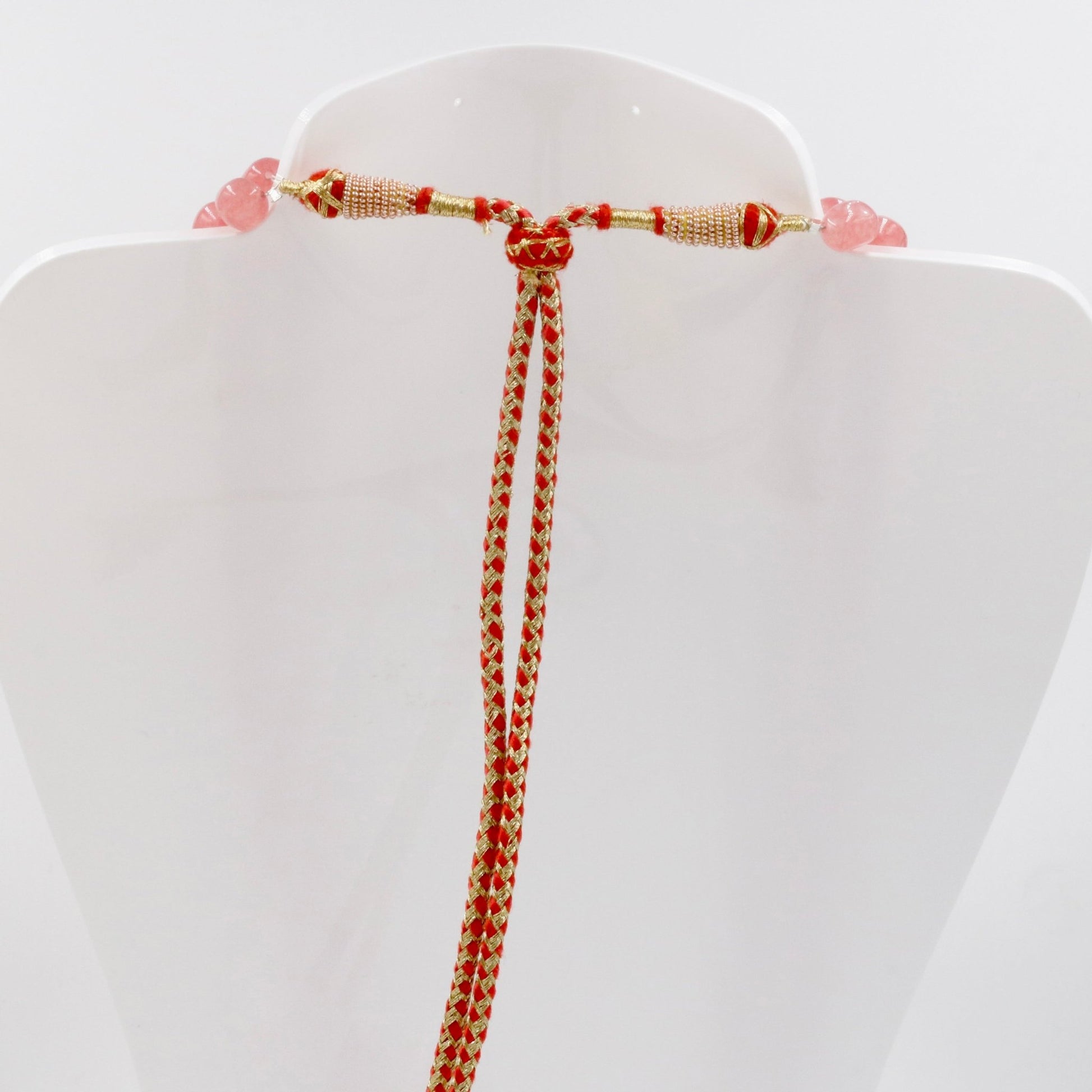 Peach Quartz Beaded Necklace - Taj Mahal Gems