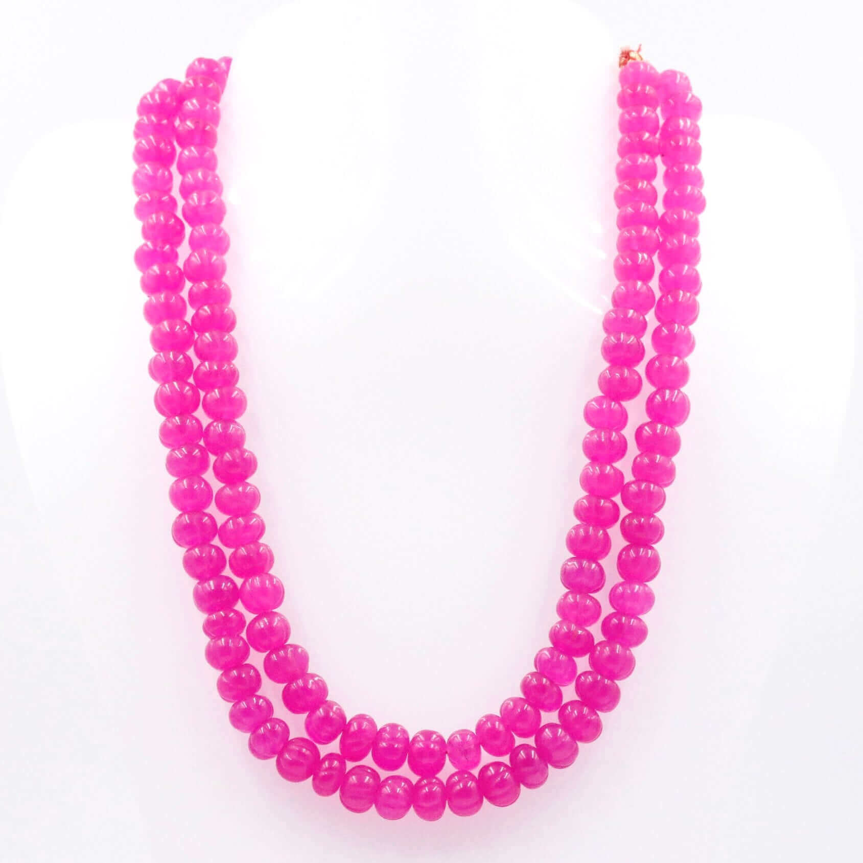 Pink Quartz Pumpkin Necklace - Taj Mahal Gems