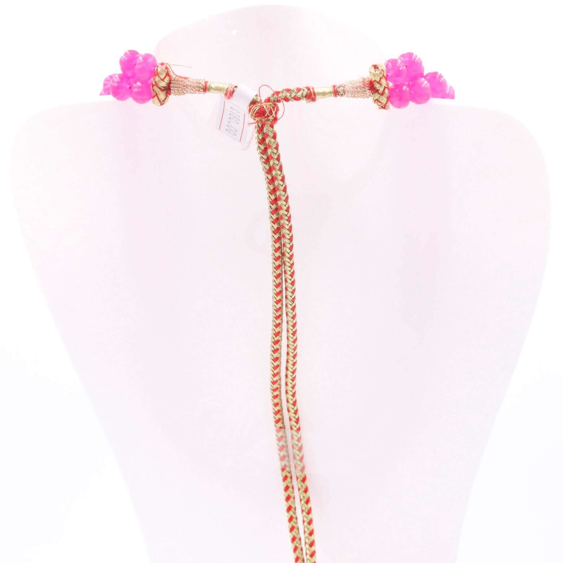 Pink Quartz Pumpkin Necklace - Taj Mahal Gems