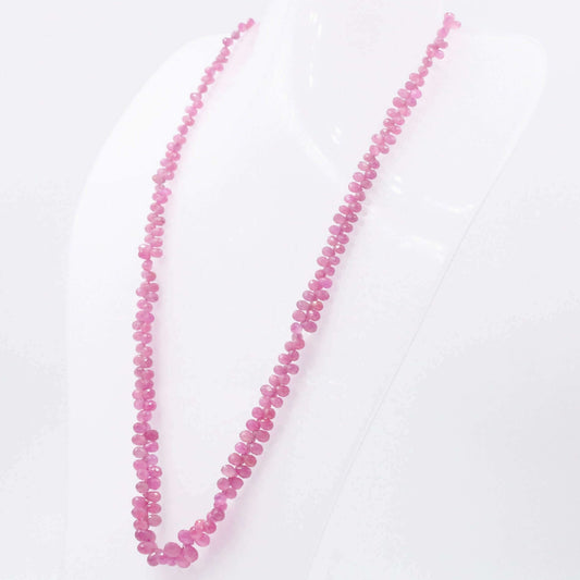 Pink Sapphire Beaded Necklace - Taj Mahal Gems