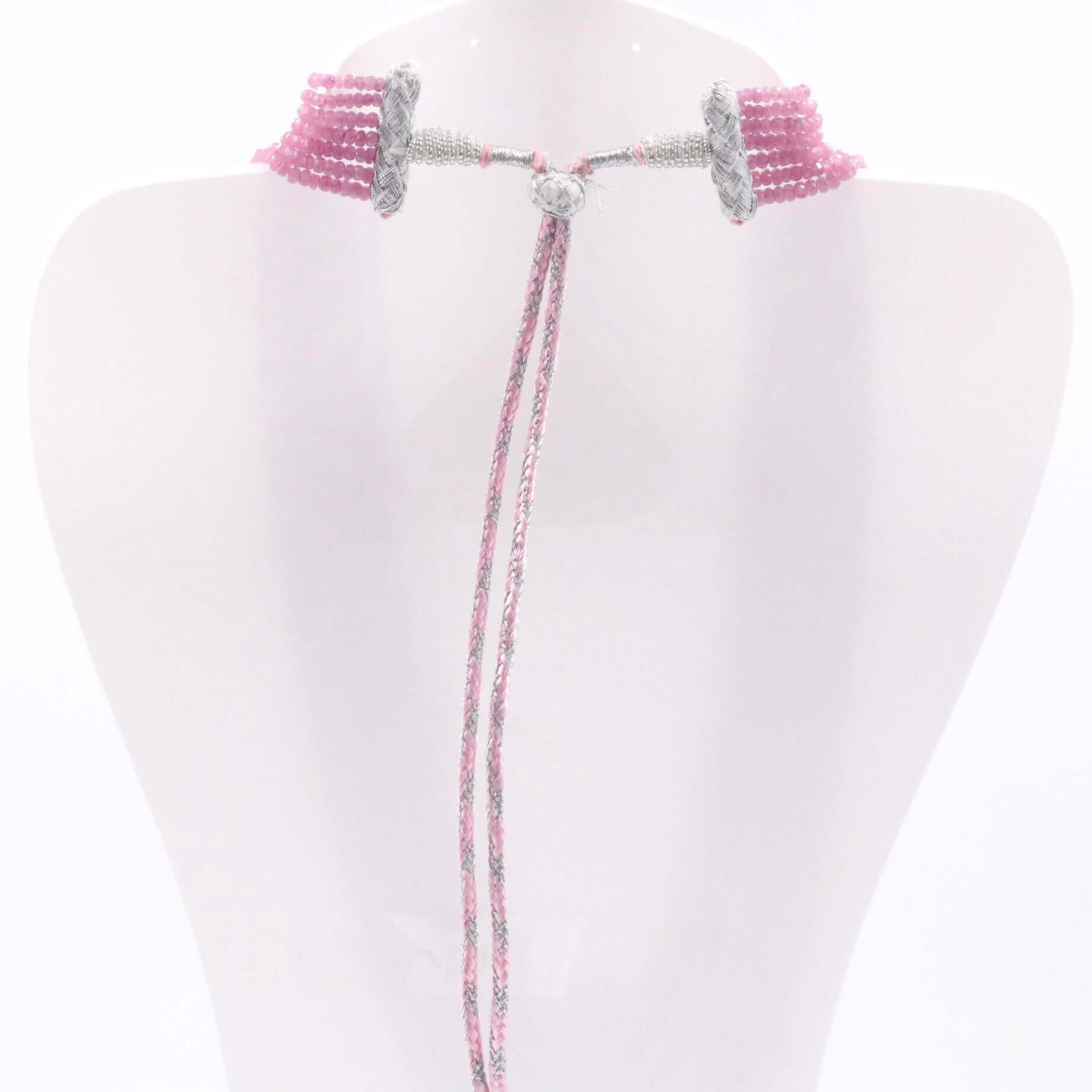 Pink Sapphire Beaded Necklace - Taj Mahal Gems