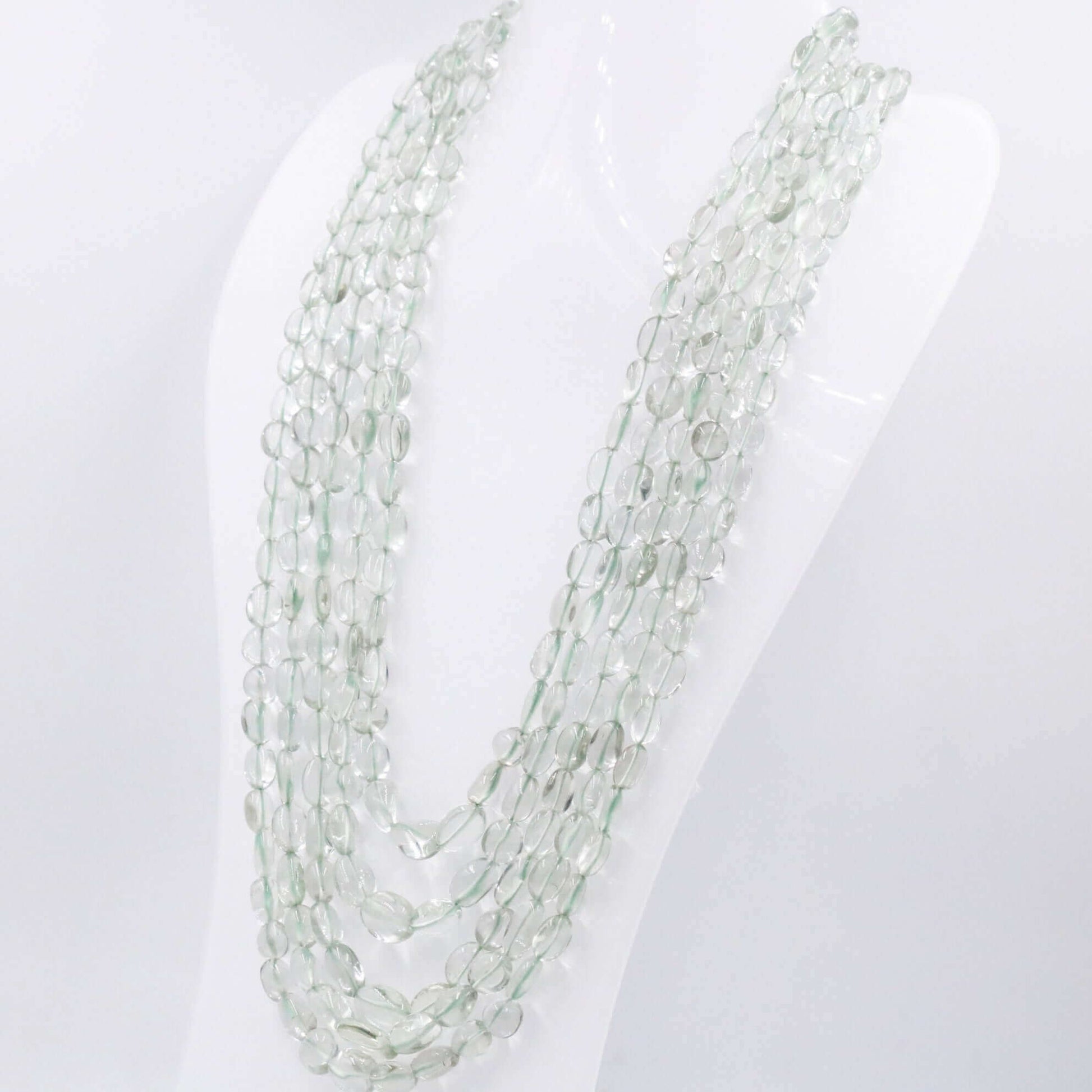 Prasiolite Beaded Necklace - Taj Mahal Gems