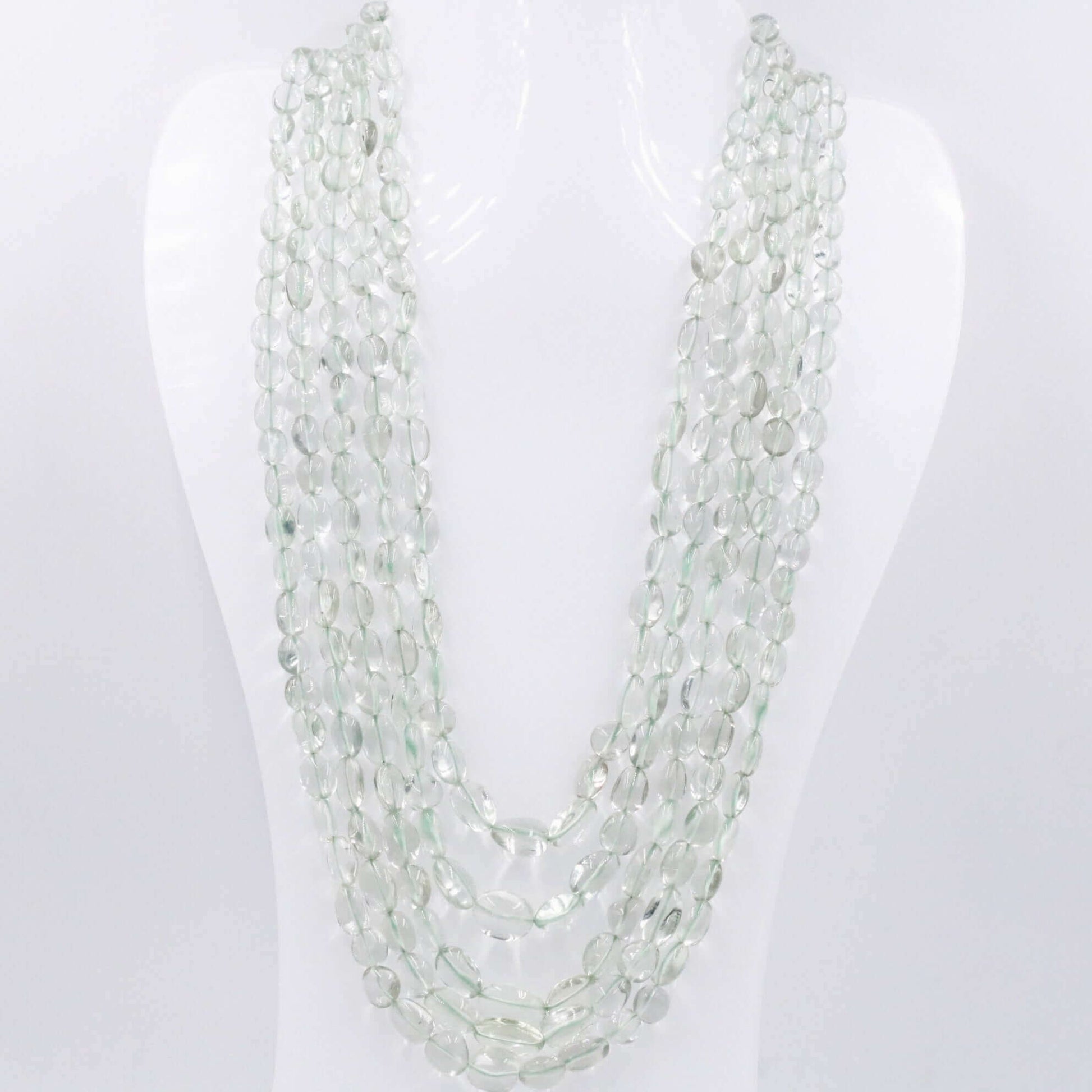 Prasiolite Beaded Necklace - Taj Mahal Gems