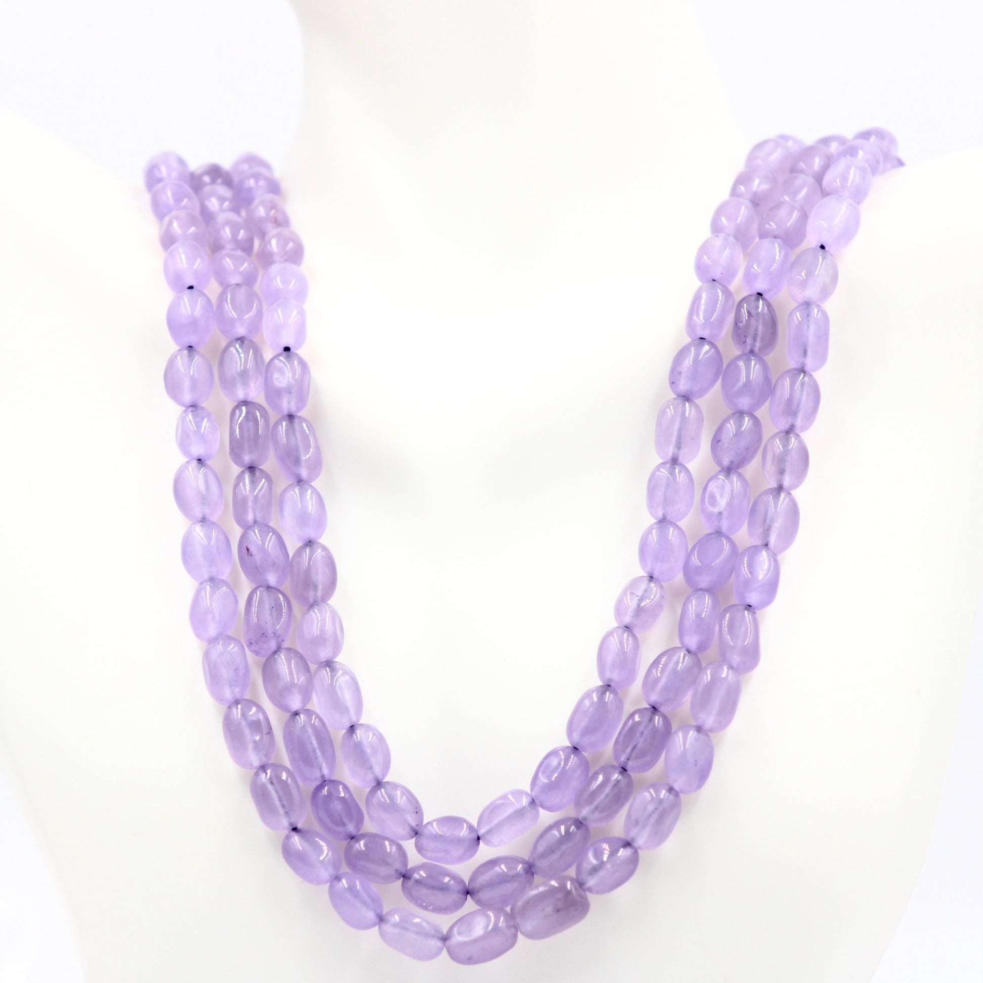 Purple Quartz Beaded Necklace - Taj Mahal Gems