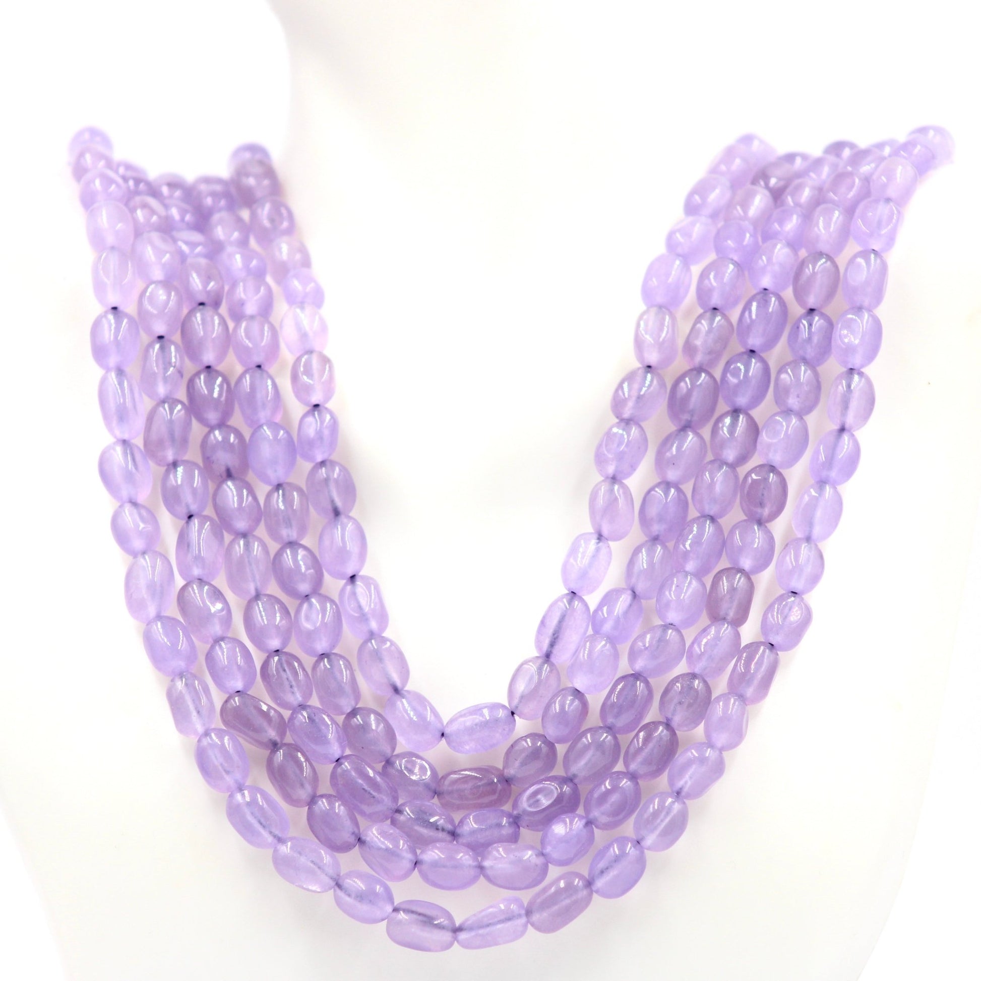 Purple Quartz Beaded Necklace - Taj Mahal Gems