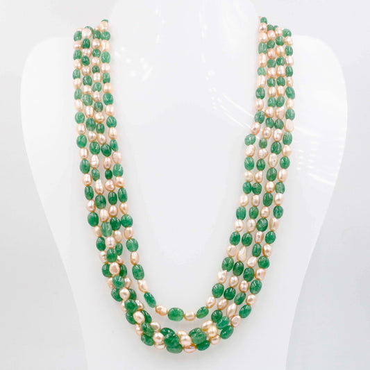 Quartz and Freshwater Pearl Necklace - Taj Mahal Gems