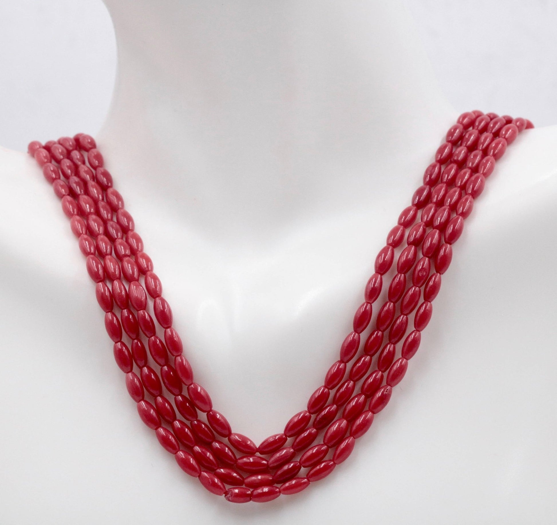 Red Coral Beaded Strand - Taj Mahal Gems