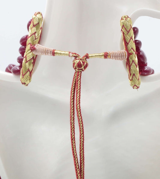 Red Quartz Beaded Necklace - Taj Mahal Gems