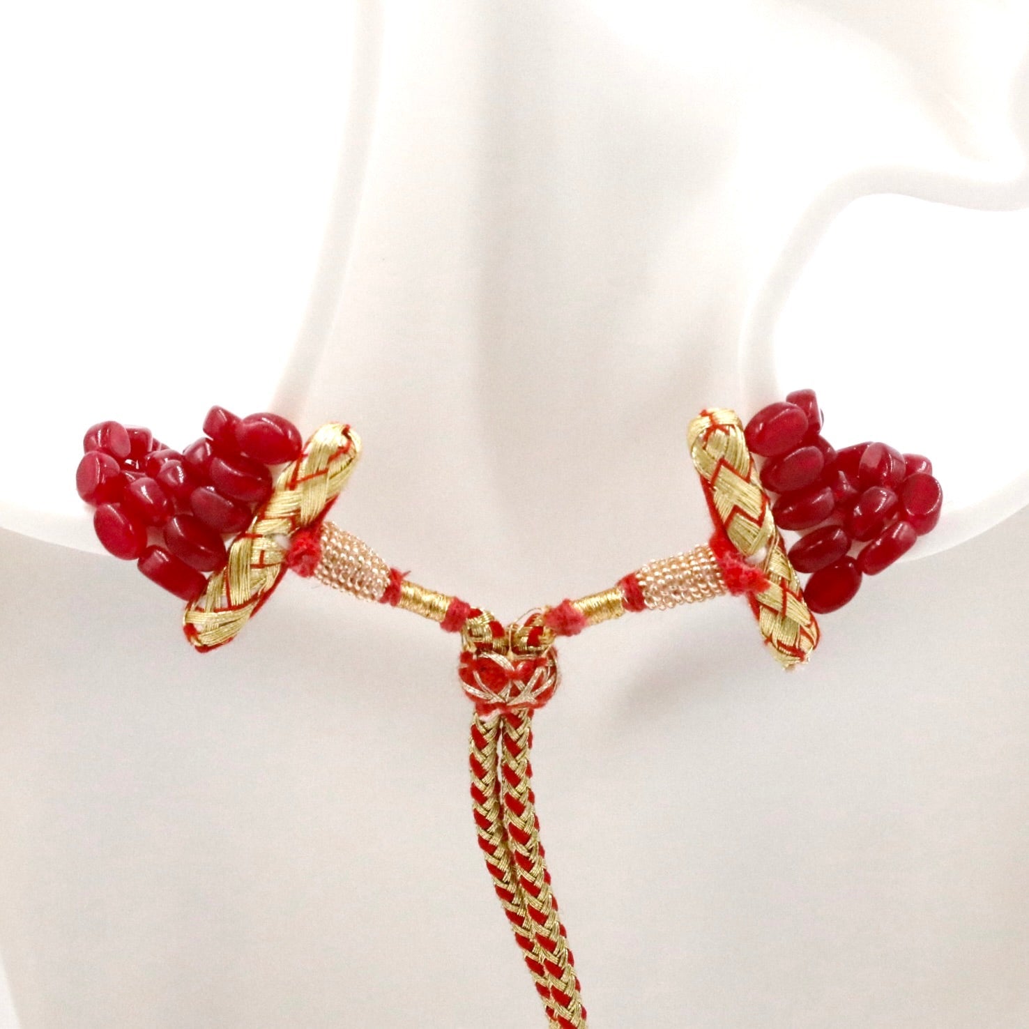 Red Quartz Beaded Necklace - Taj Mahal Gems