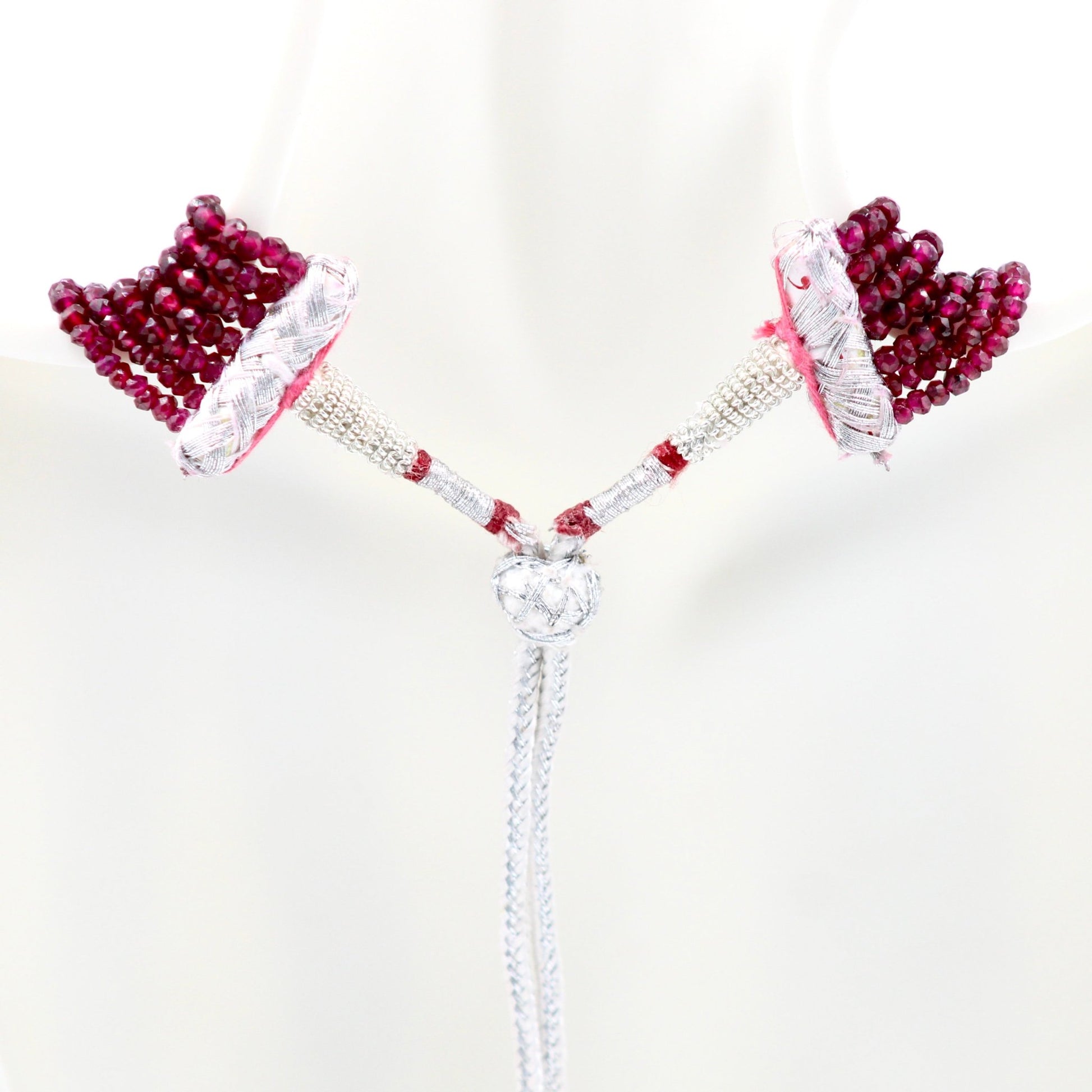 Rhodolite Garnet Multi - Strand Beaded Necklace - Taj Mahal Gems