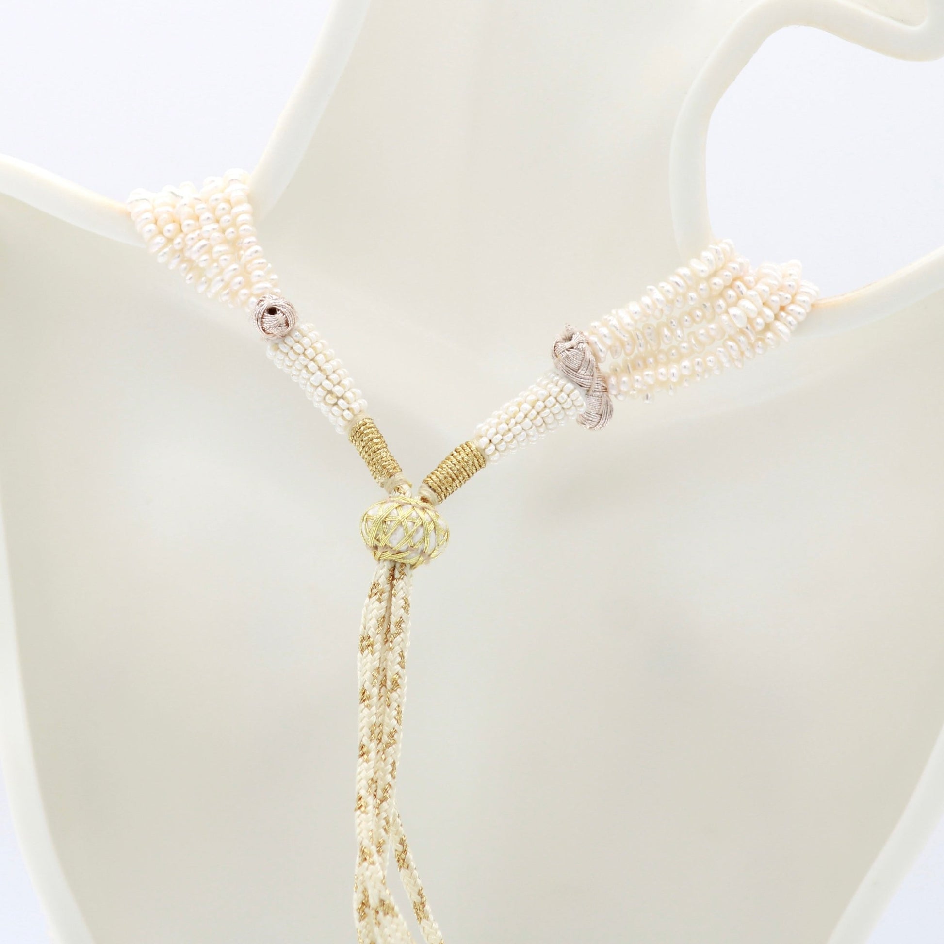 Rice Pearl & Coral Beaded Necklace - Taj Mahal Gems