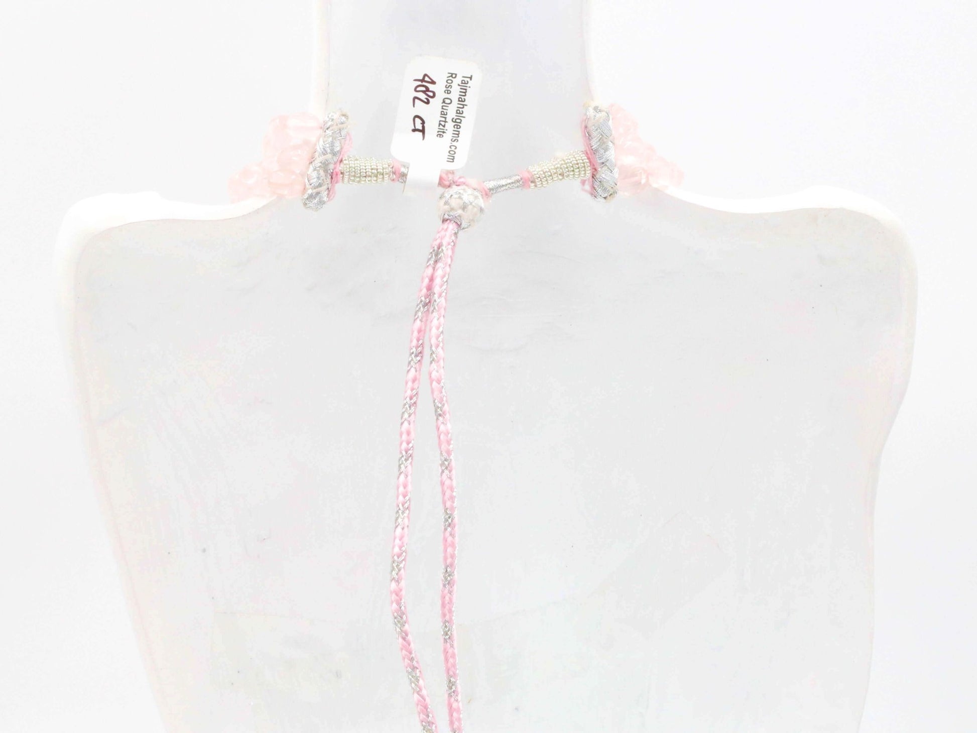 Rose Quartz Beaded Necklace - Taj Mahal Gems