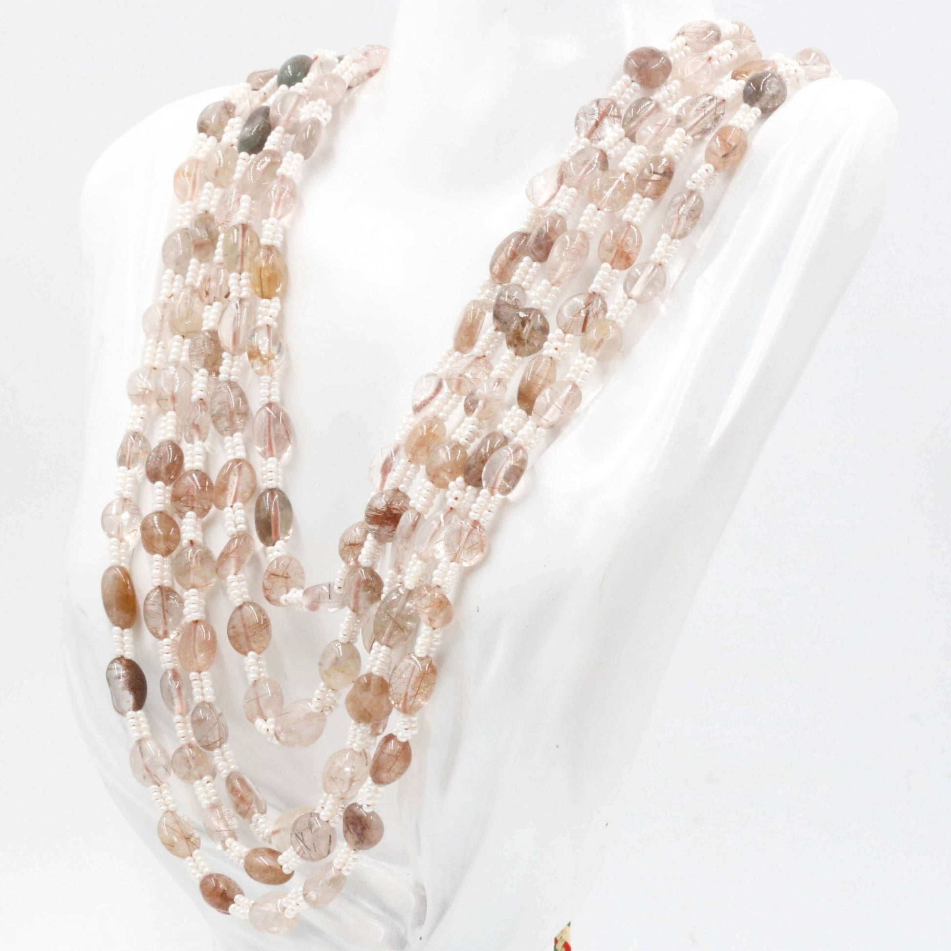 Rose Quartz Necklace - Taj Mahal Gems